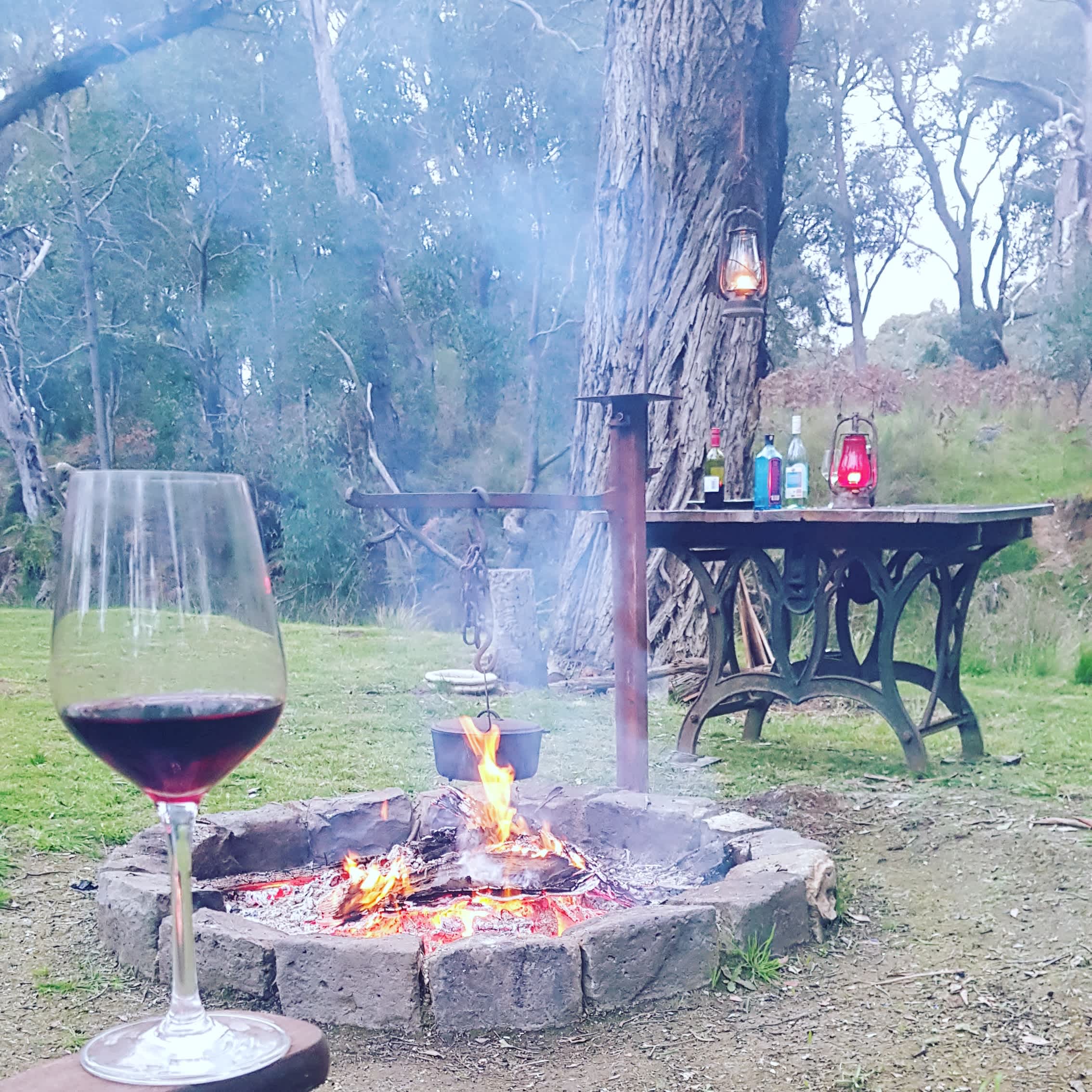 Enjoy a relaxing bevvy by the fire pit