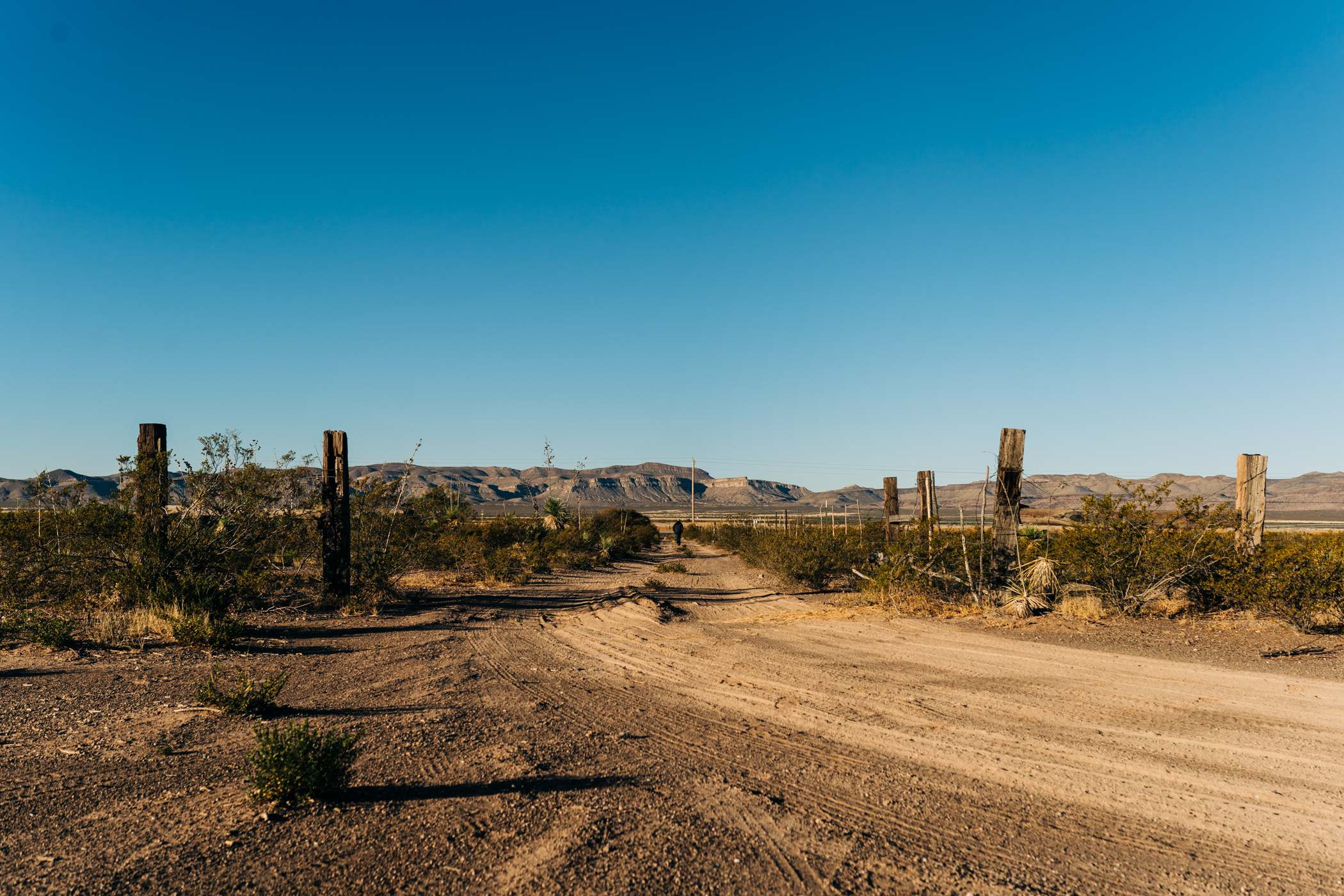 The dirt road that leads to the campsite. You'll see at least a couple caches along this road.