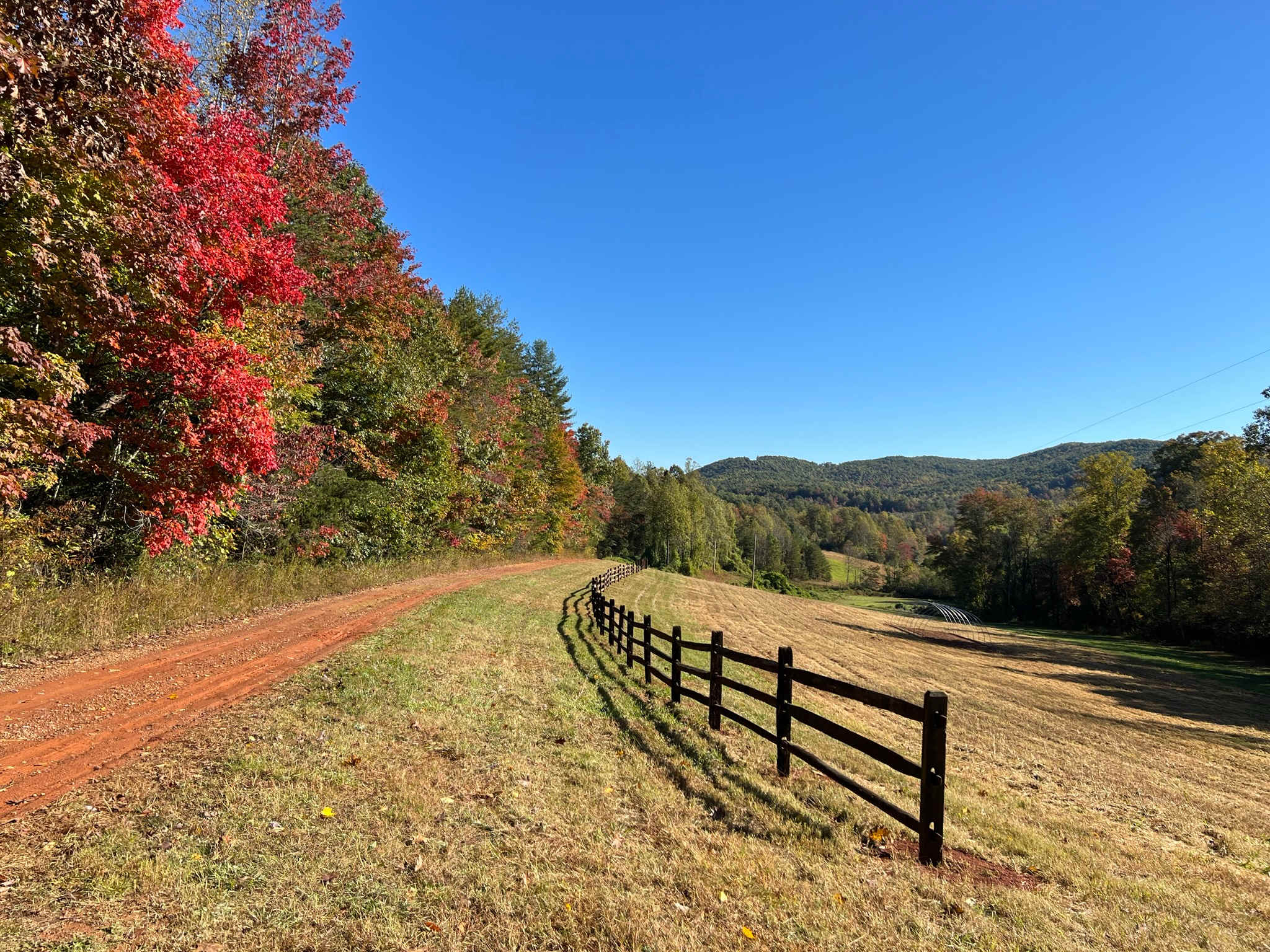 Lower field and road