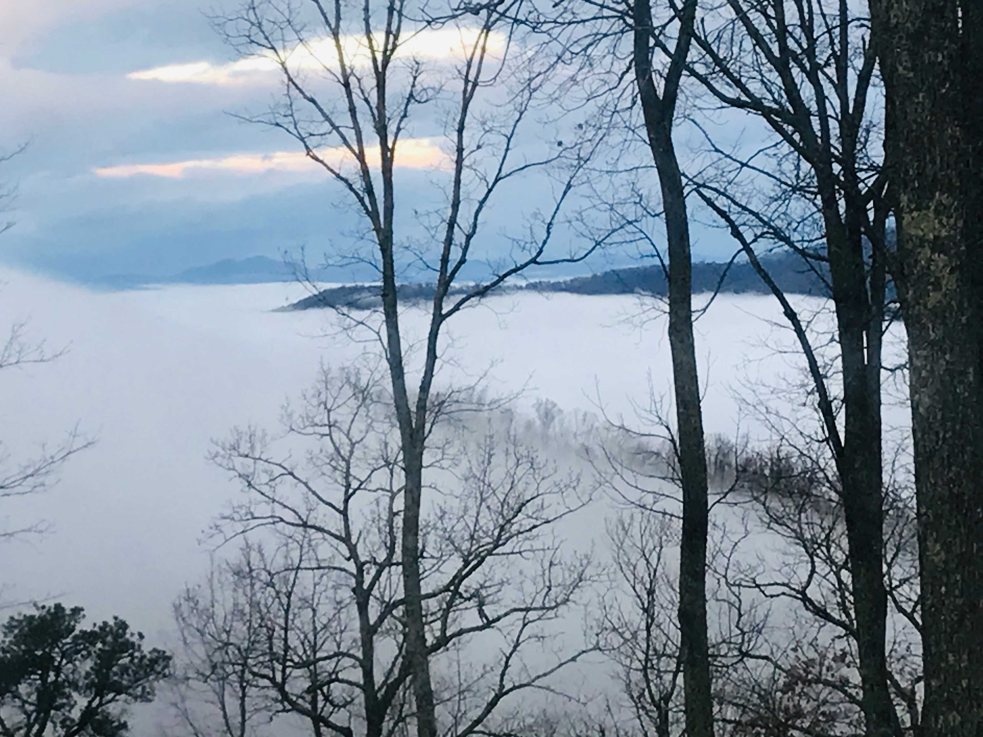 Sea of clouds from above 