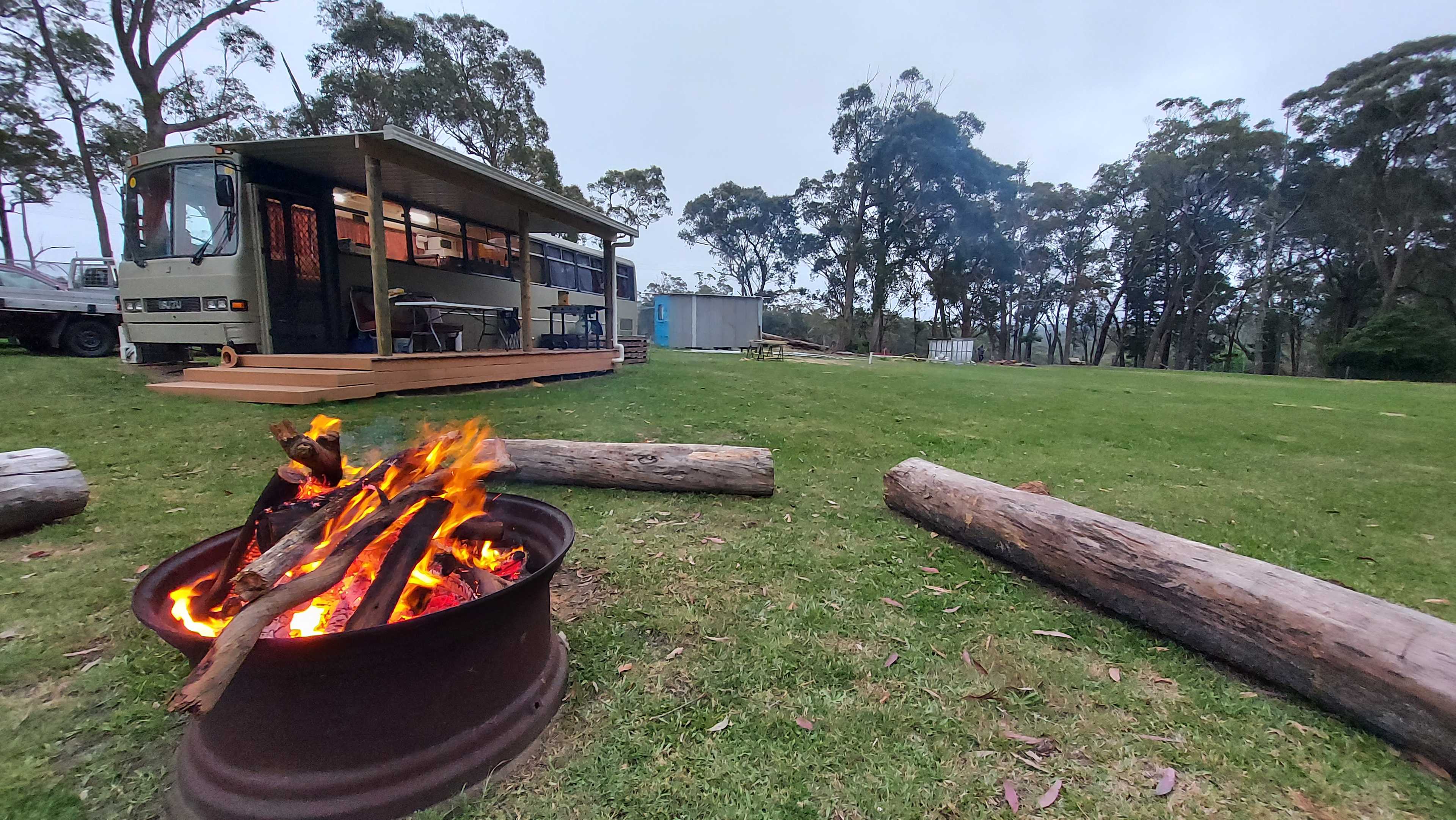 Unwind with your exclusive fire pit & supply of chopped firewood.