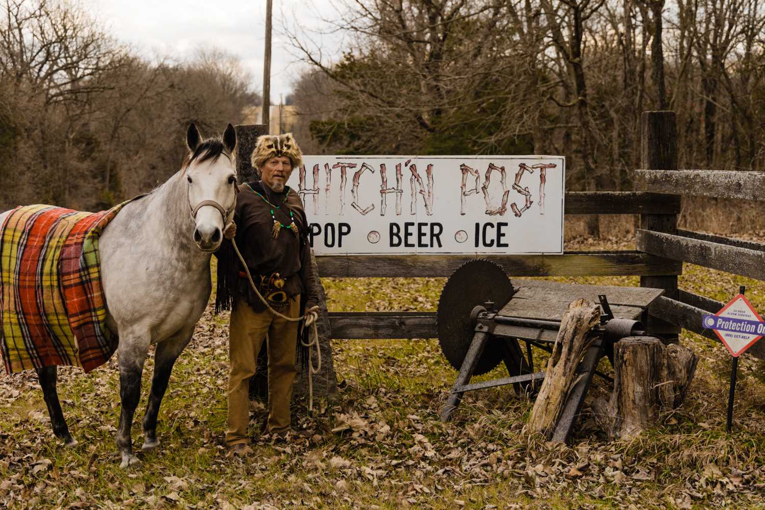 The owner with his horse.