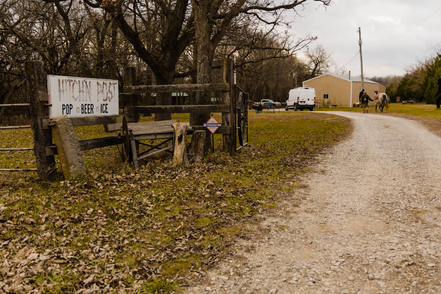 Upon arriving you want to pull into the driveway with the sign and the host will meet you and take you to your site!