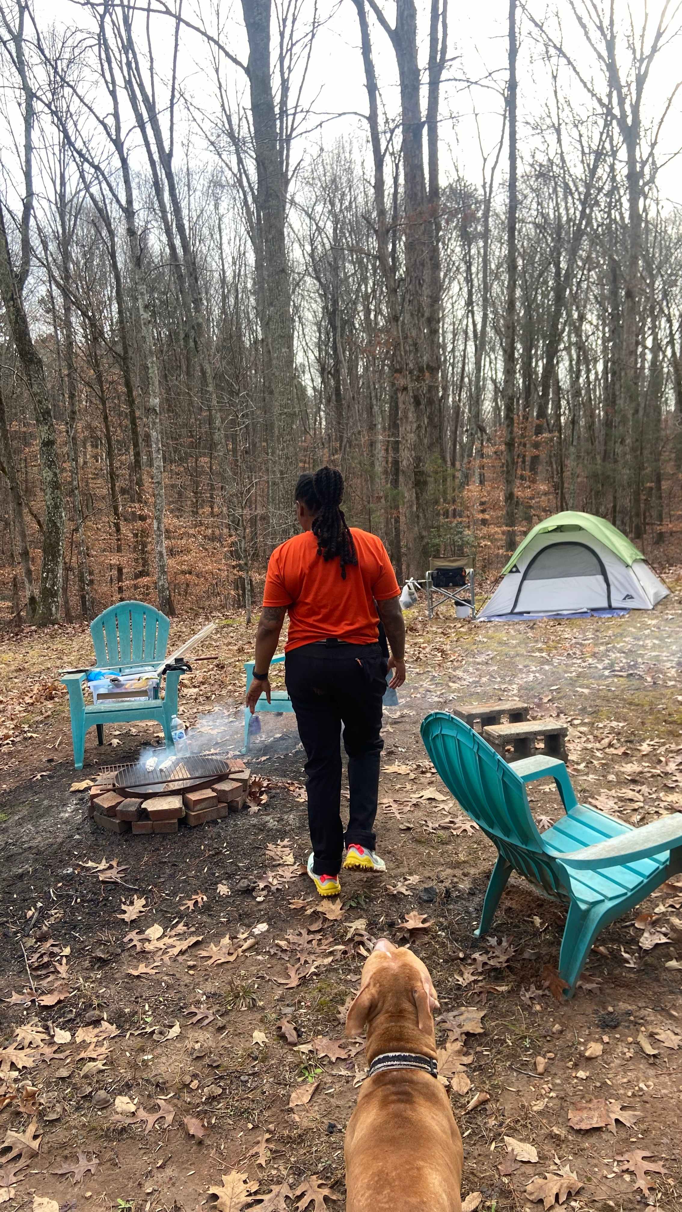1st time pitching a tent, i think i did pretty good lol 