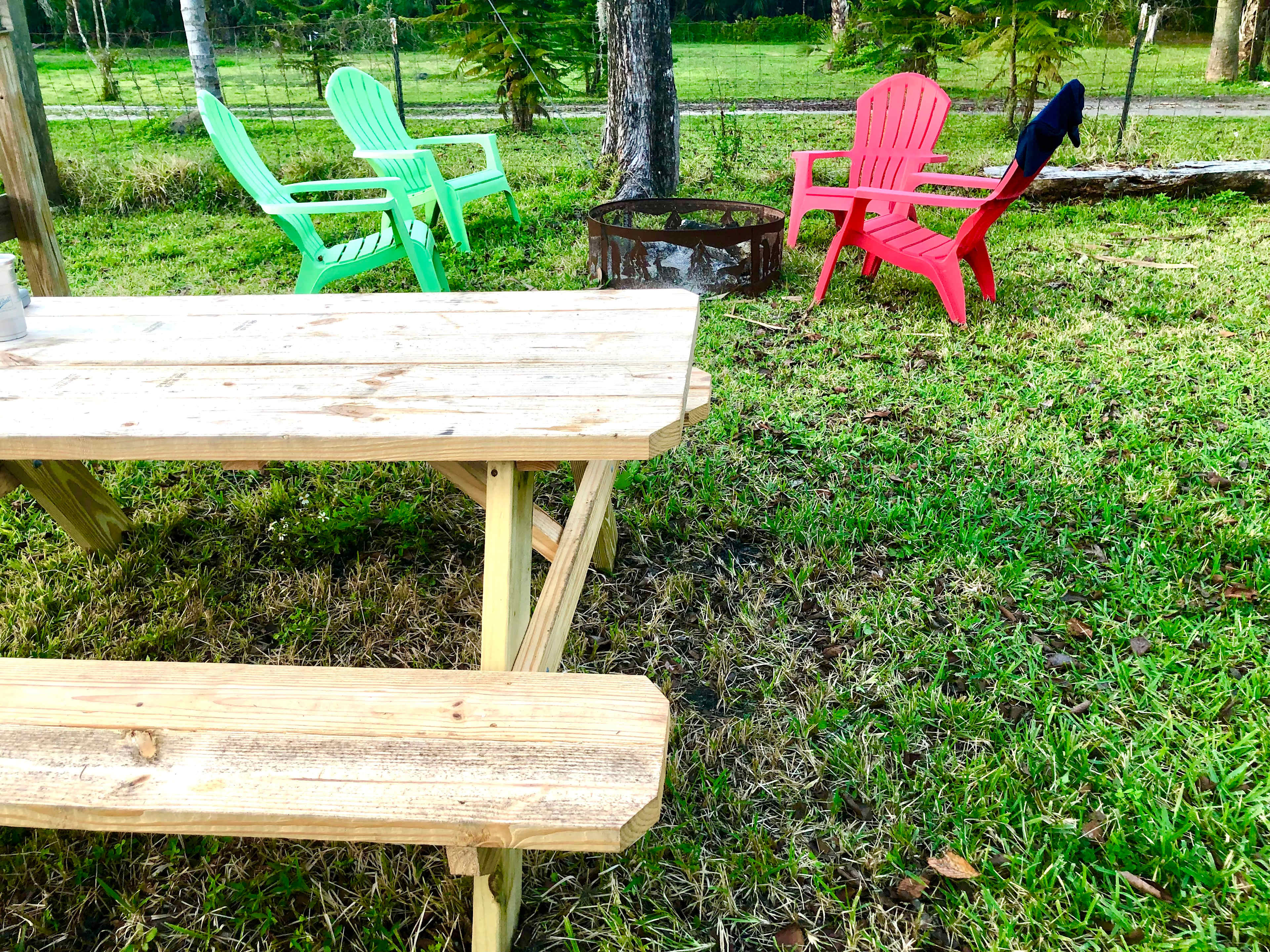 New picnic table and chairs this season. 