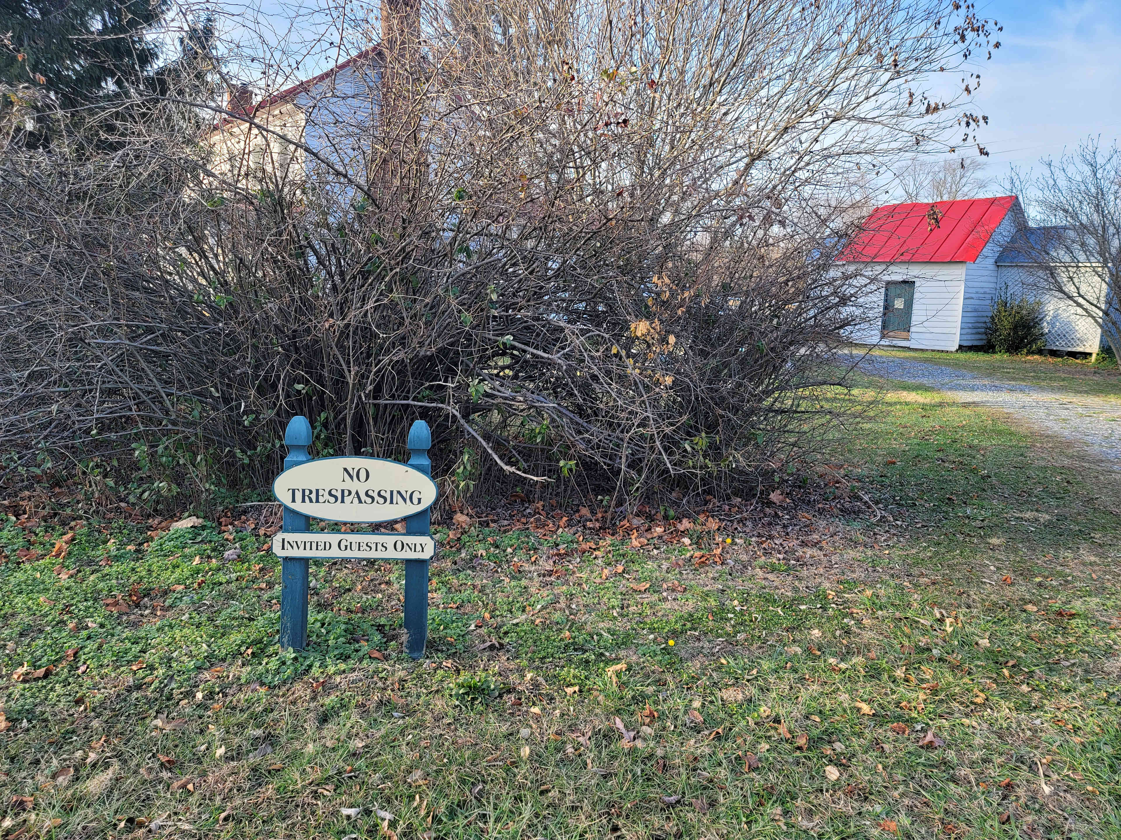 This property has history. The small building to the right is the original "meat house". Everything on the cleared side of the extensive fence is private, but we will try to accommodate a tour of the cleared side. 