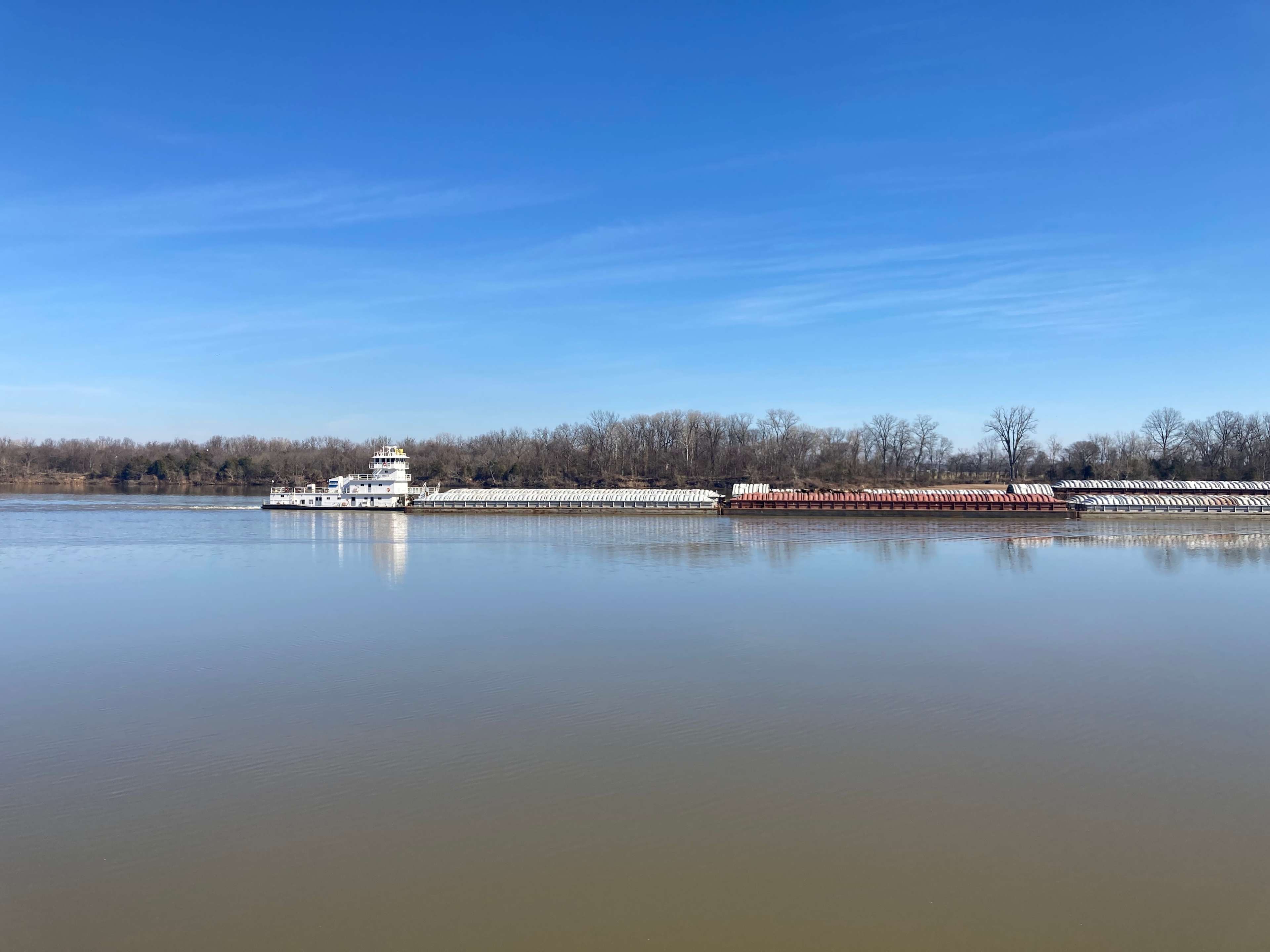 Watch the barges float by. 