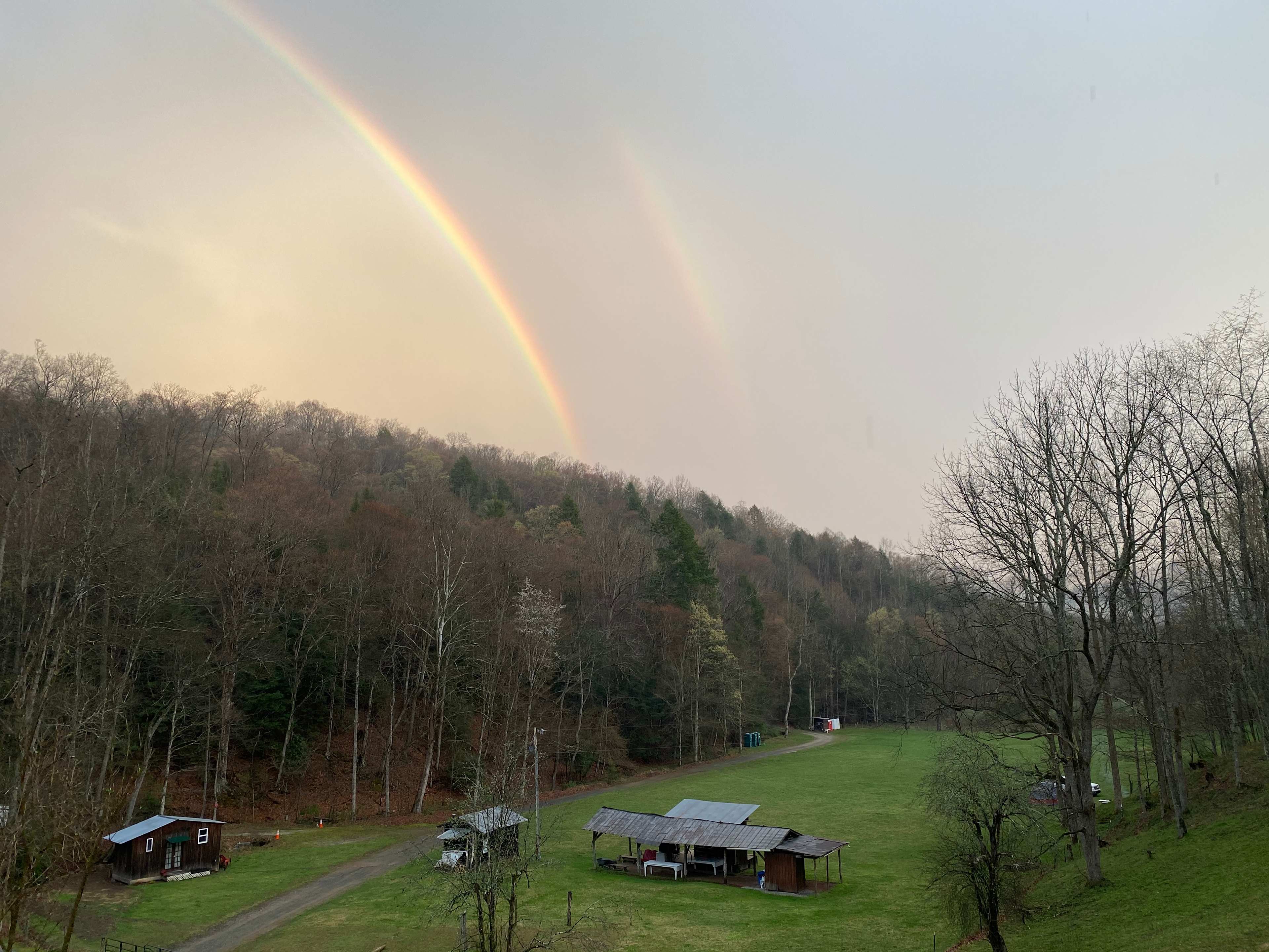 At the rainbow's end.