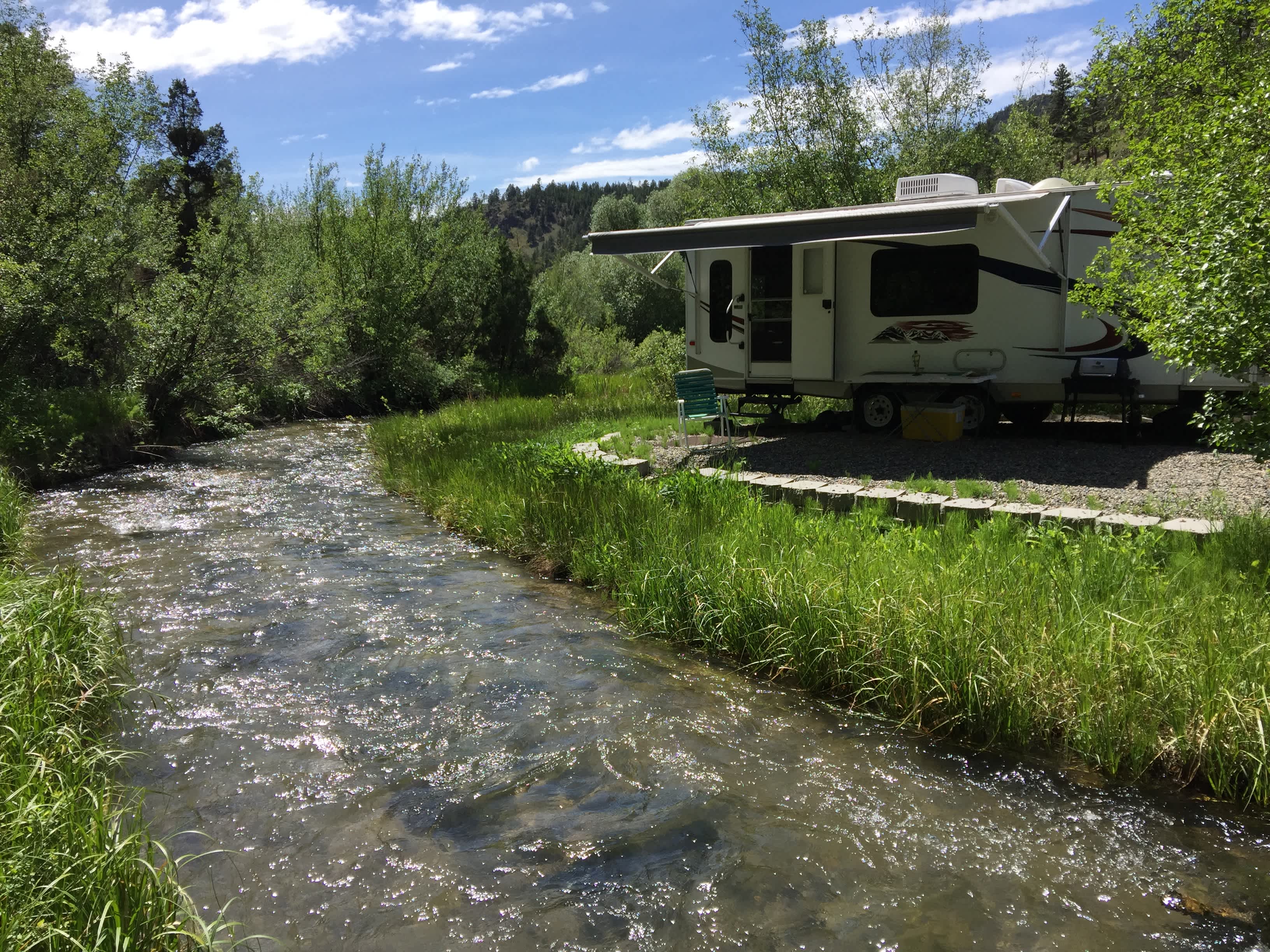 Close enough to hear the creek