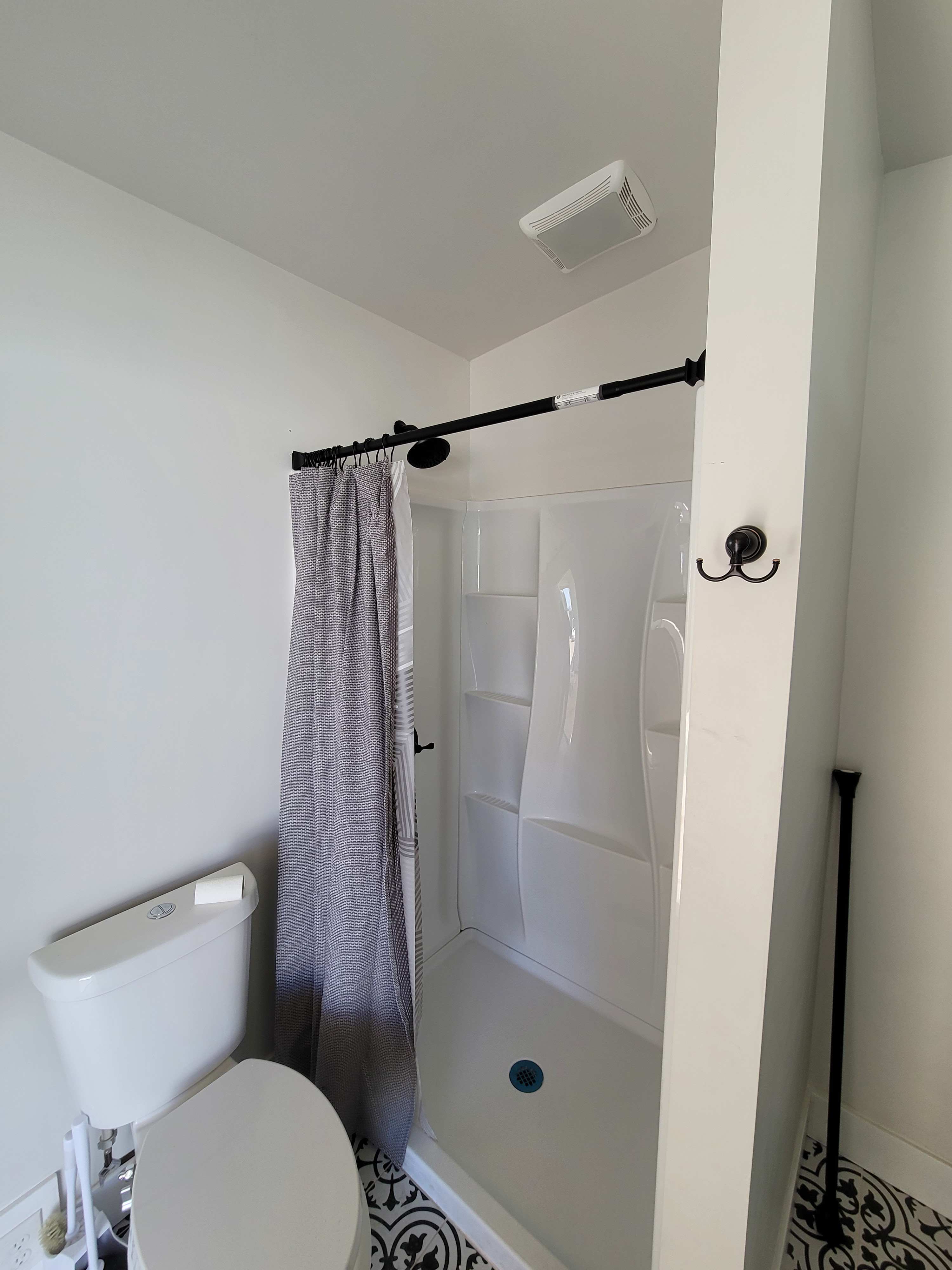 Hip Camp bathroom, next to the pool.