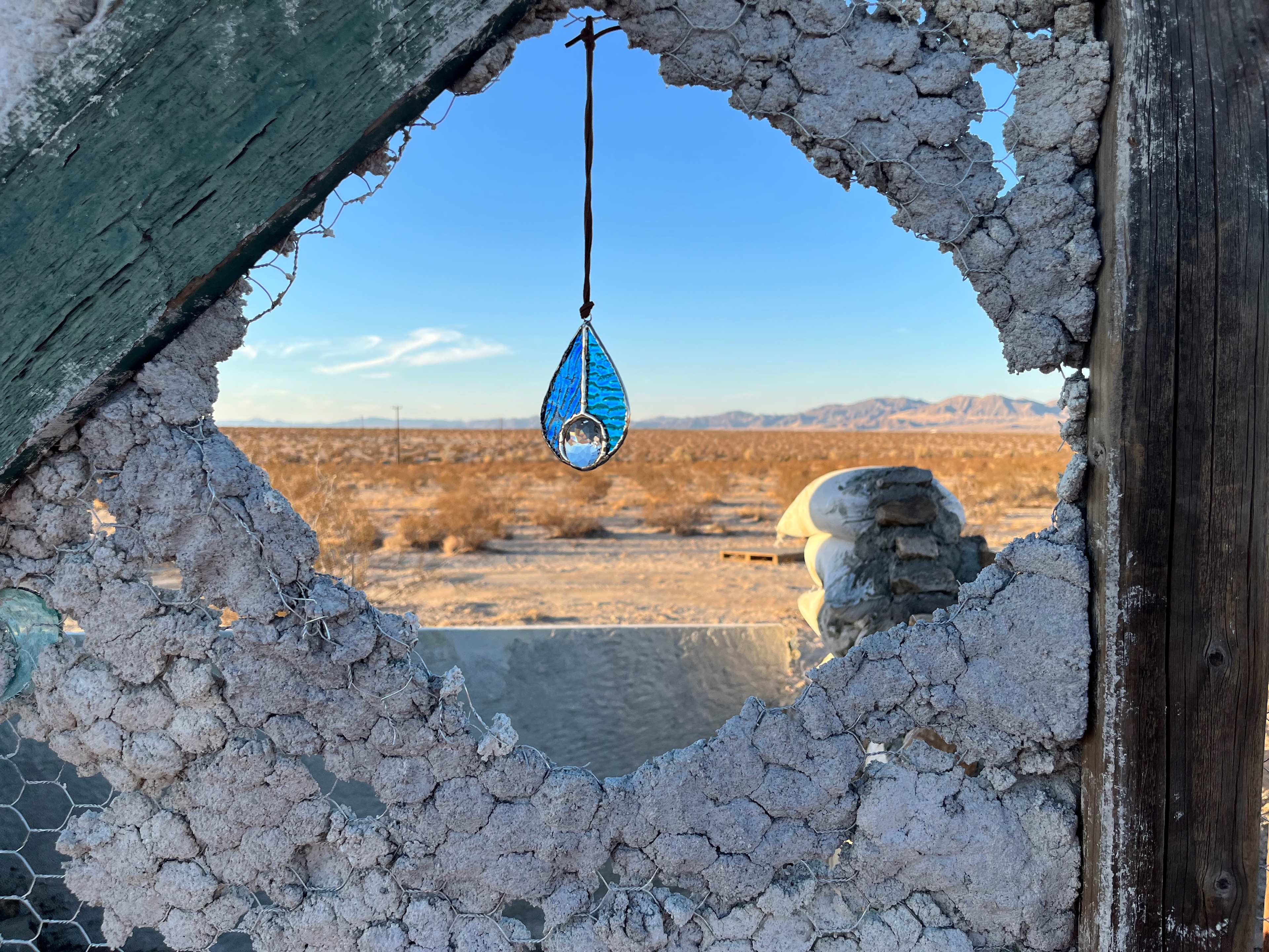 Out door shower currently useable, and being detailed daily with magical rock formations , tubs are here with shade for you to enjoy day or night  
