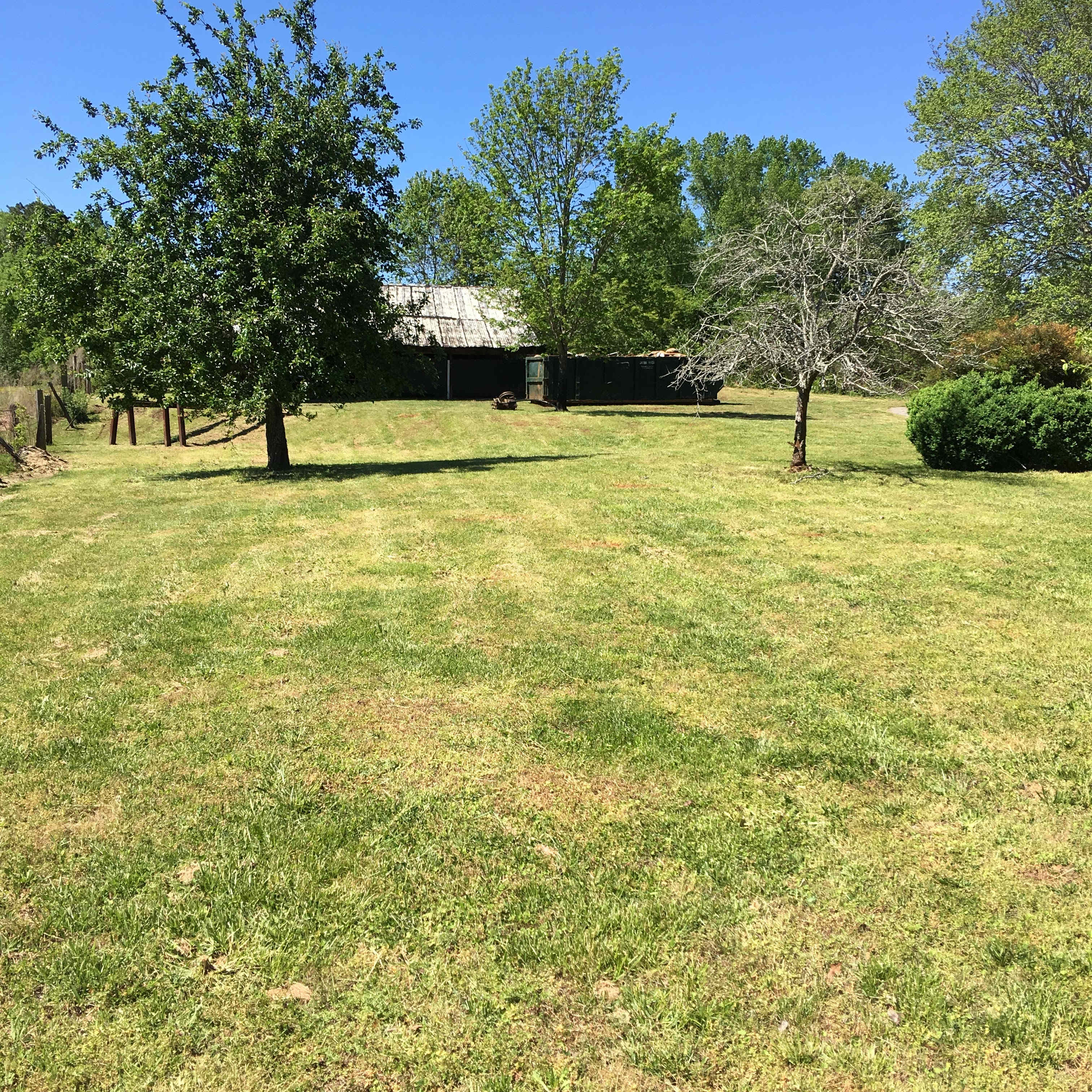 Rustic barn is equipped with modern electricity. 