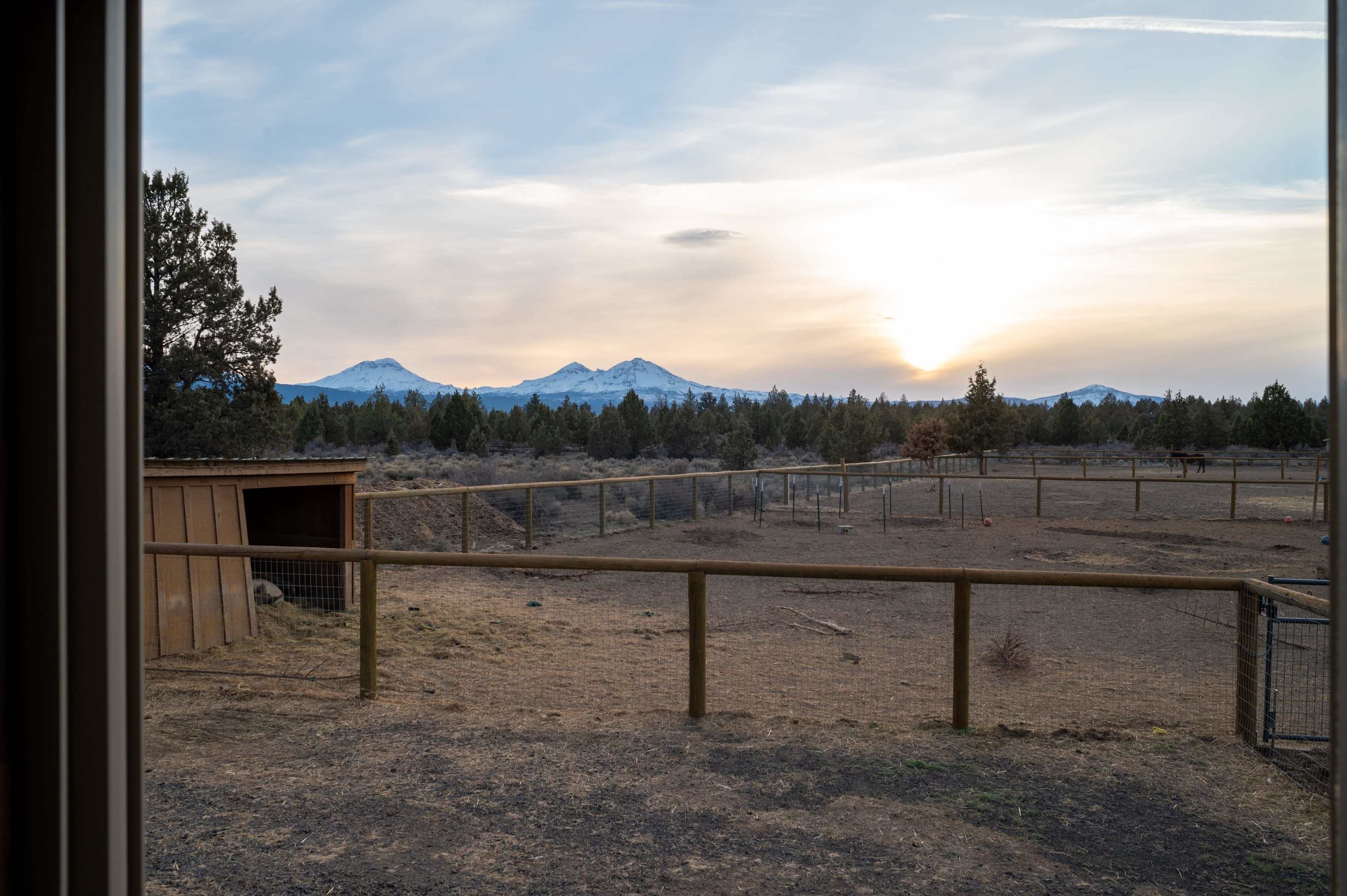 Views from the front of the tiny house
