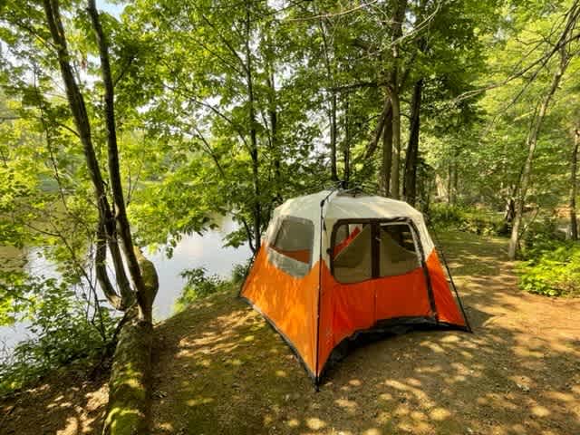3-Waterfront/Riverview tent sites.
(Access requires you to carry your gear approx. 100 yards from parking area)
