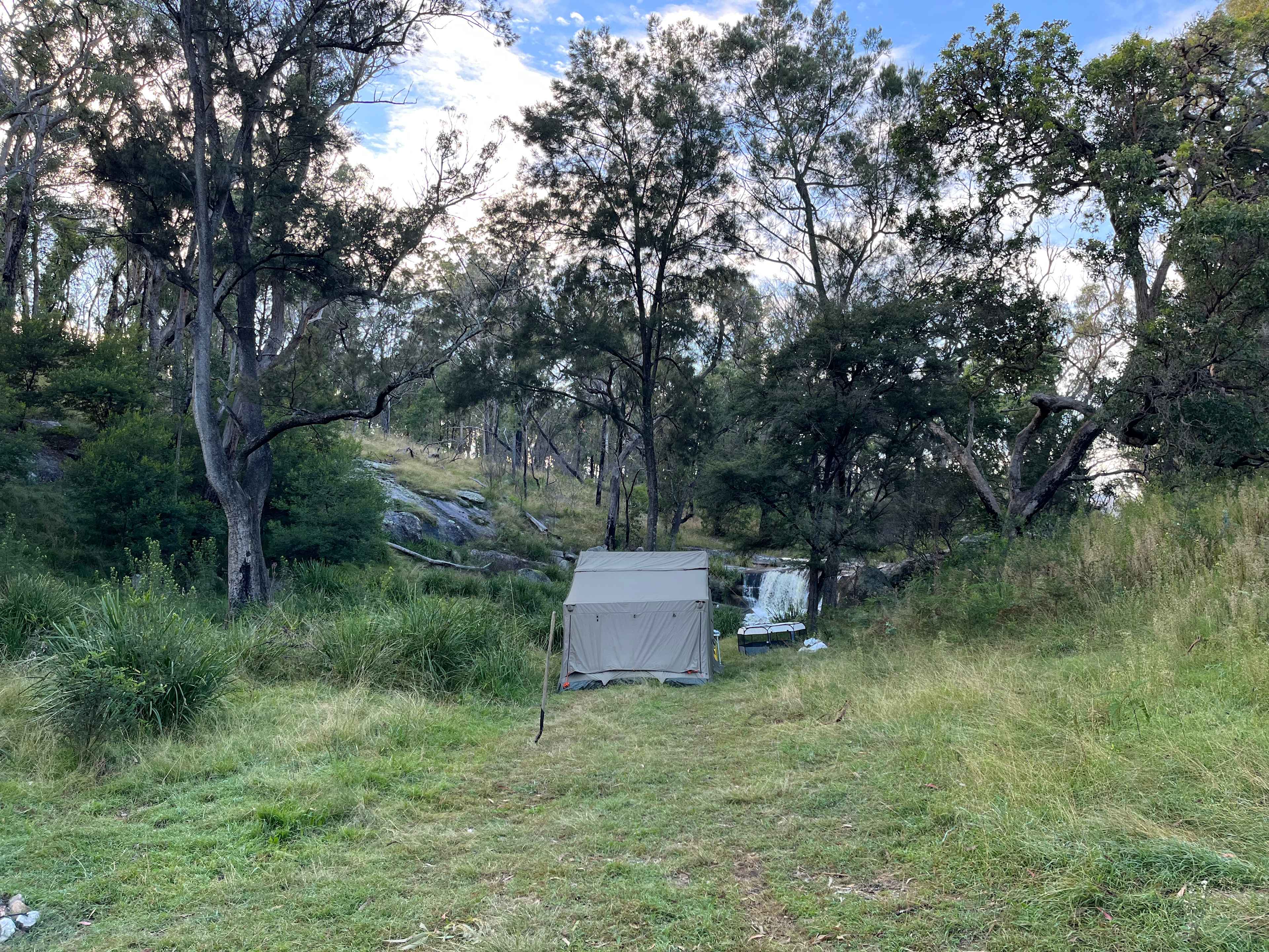 level grassy areas