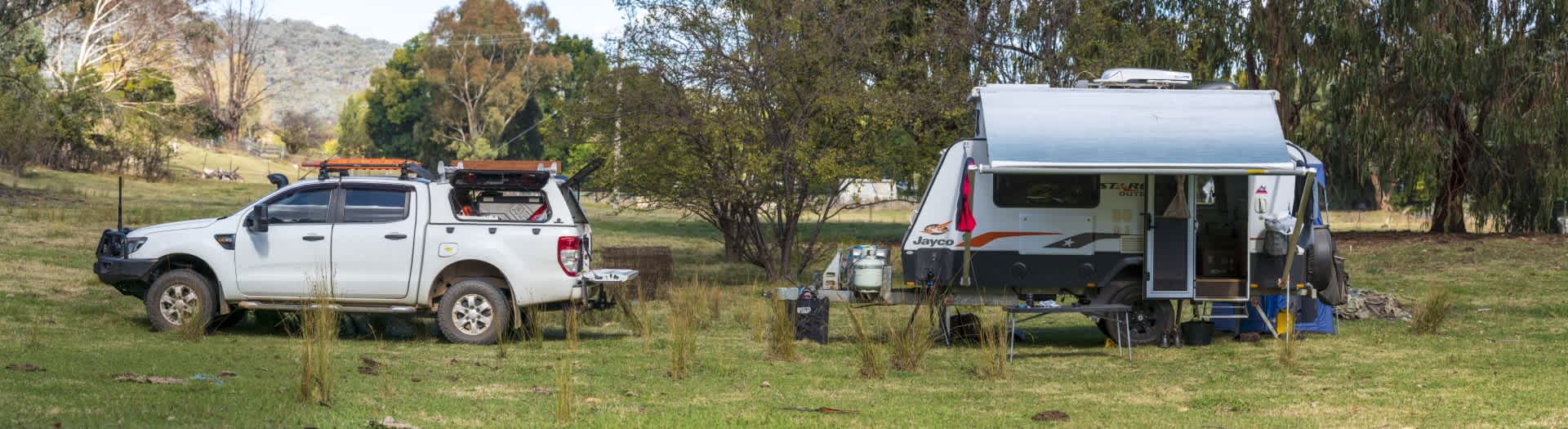 Our setup at Adelong Falls Bush Camp