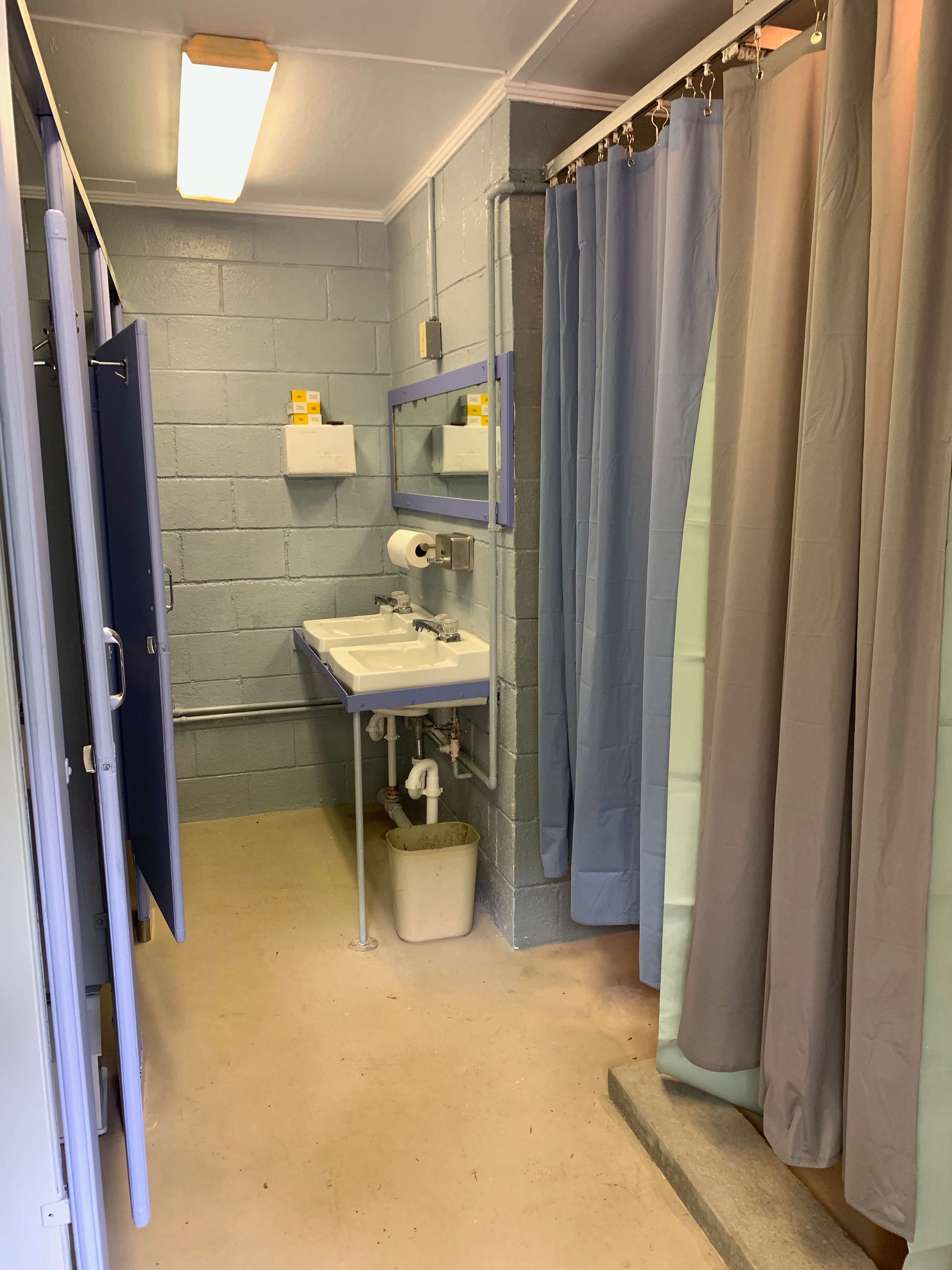 Women's and Men's bathrooms available. 