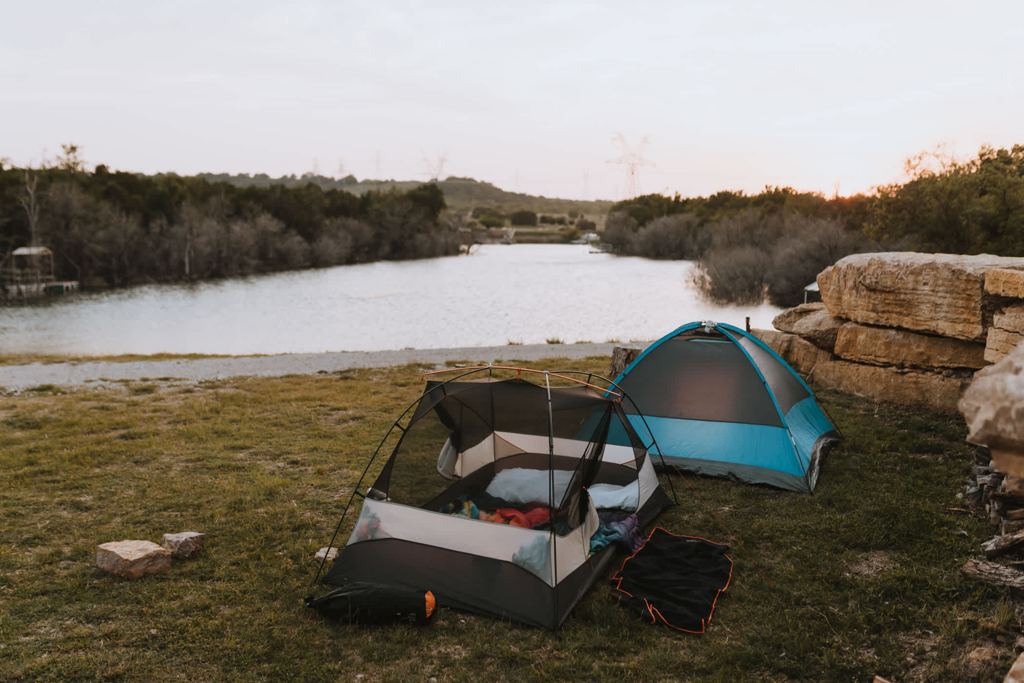 View of camp as the sun was setting.