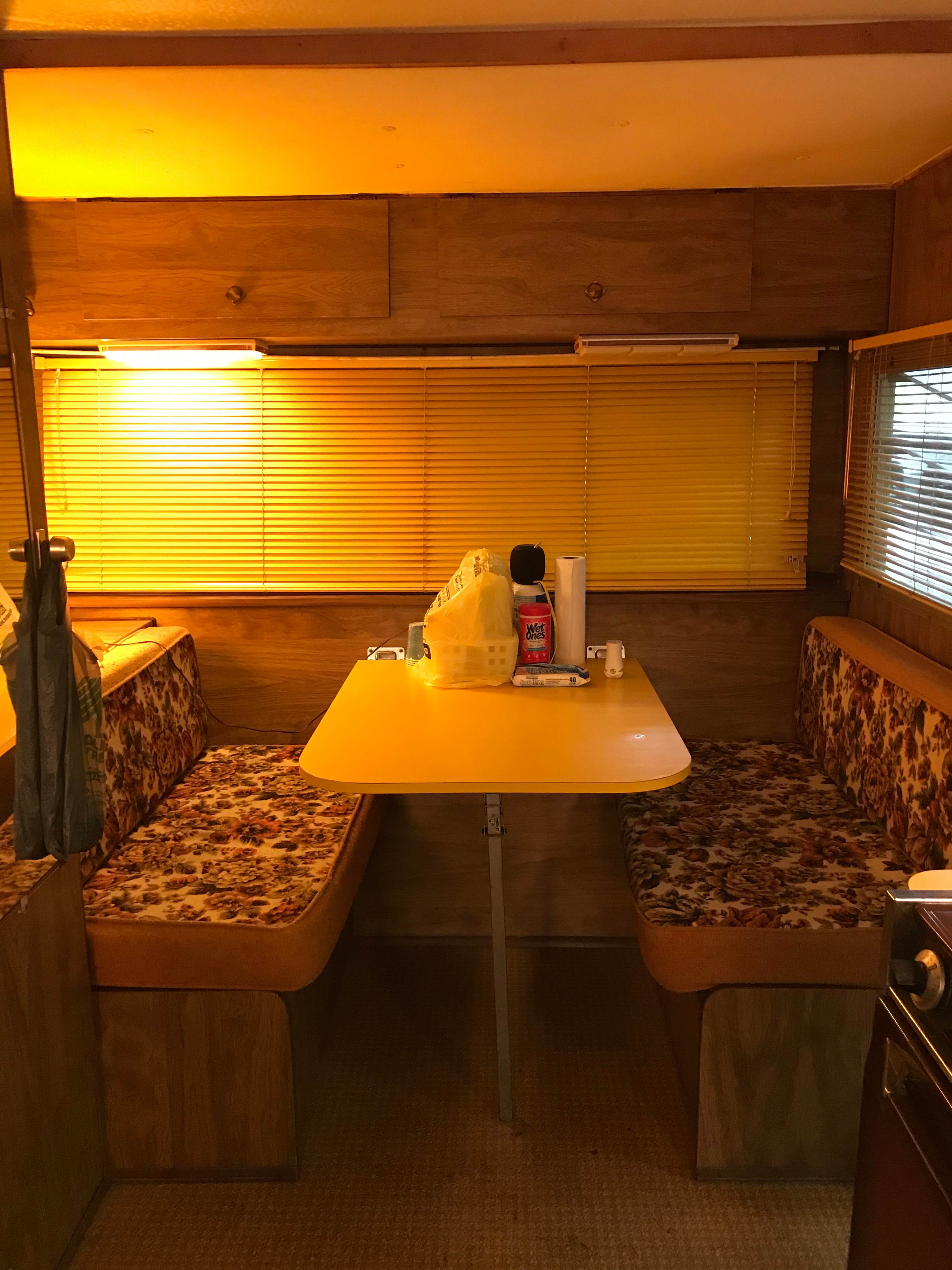 1972 Vintage Camper On Campsite