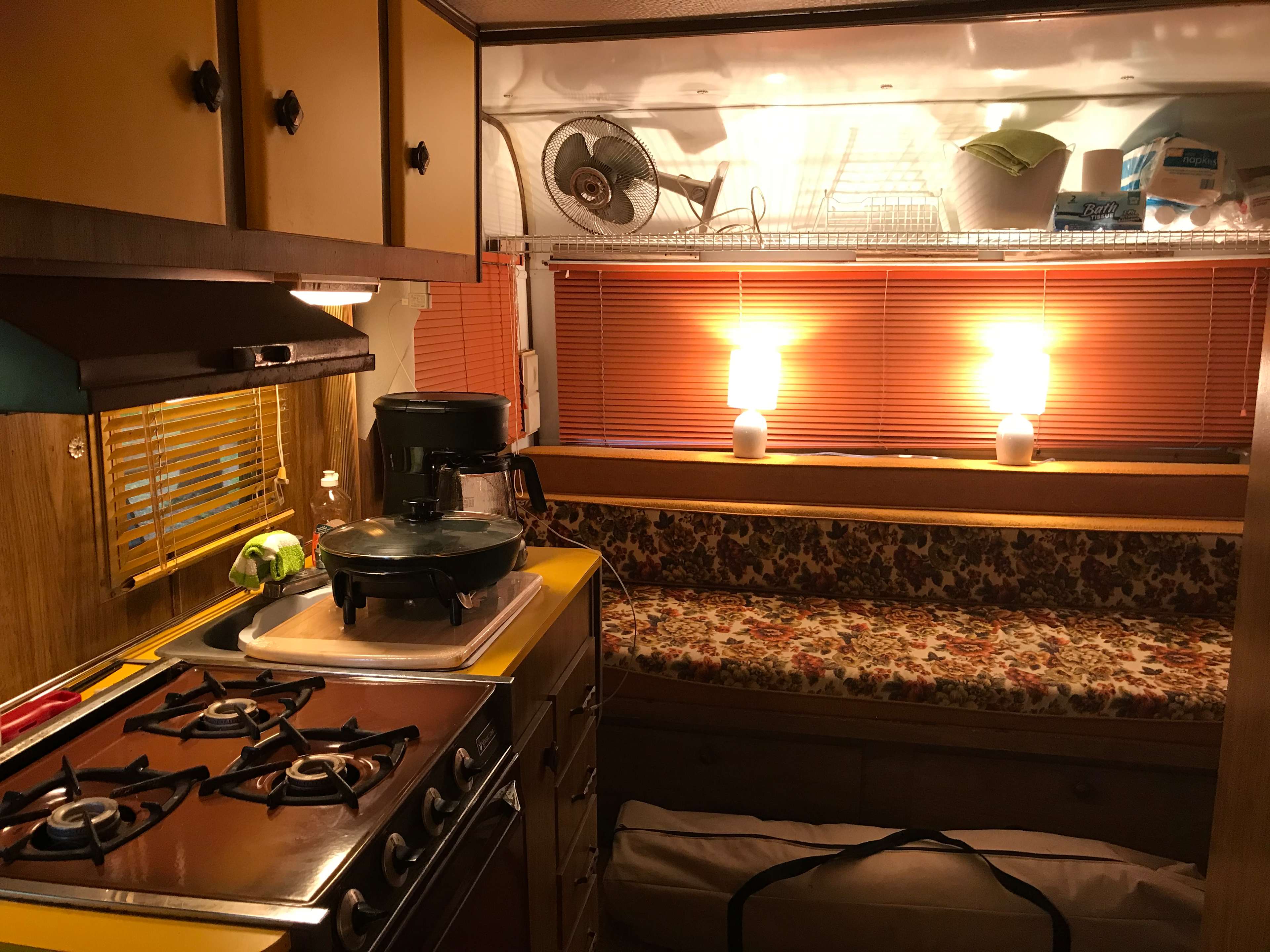 1972 Vintage Camper On Campsite