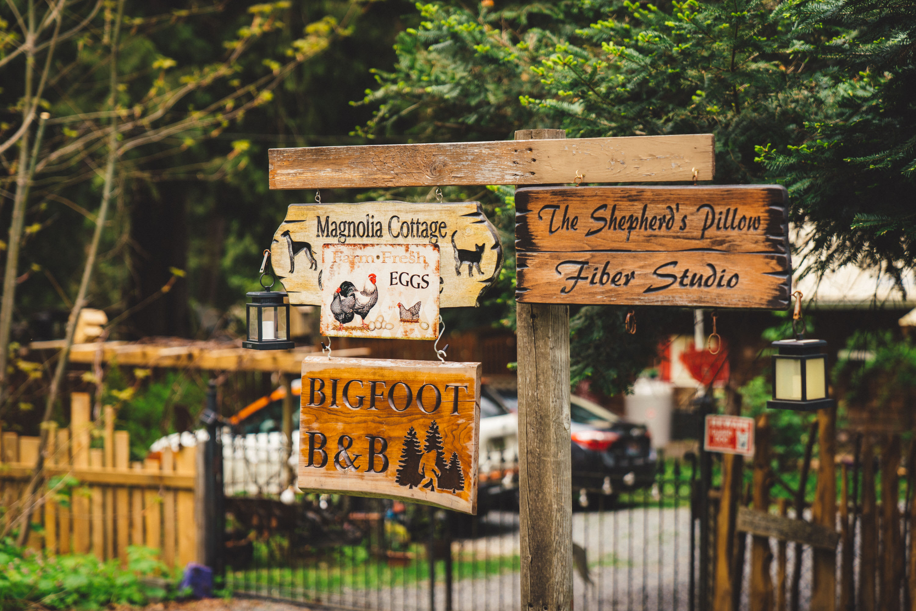 Look for these signs as you make your way along the road.