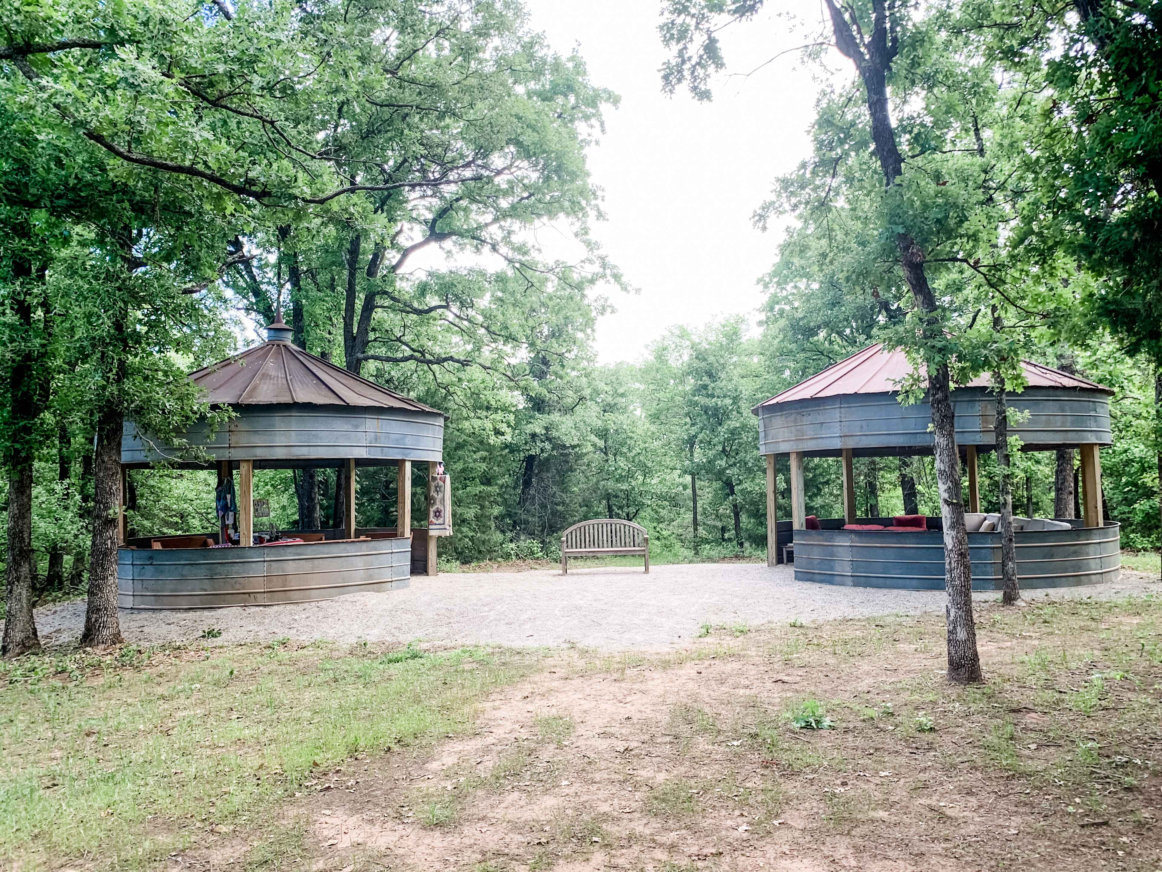 Relax in the Grain Bin Gazebos