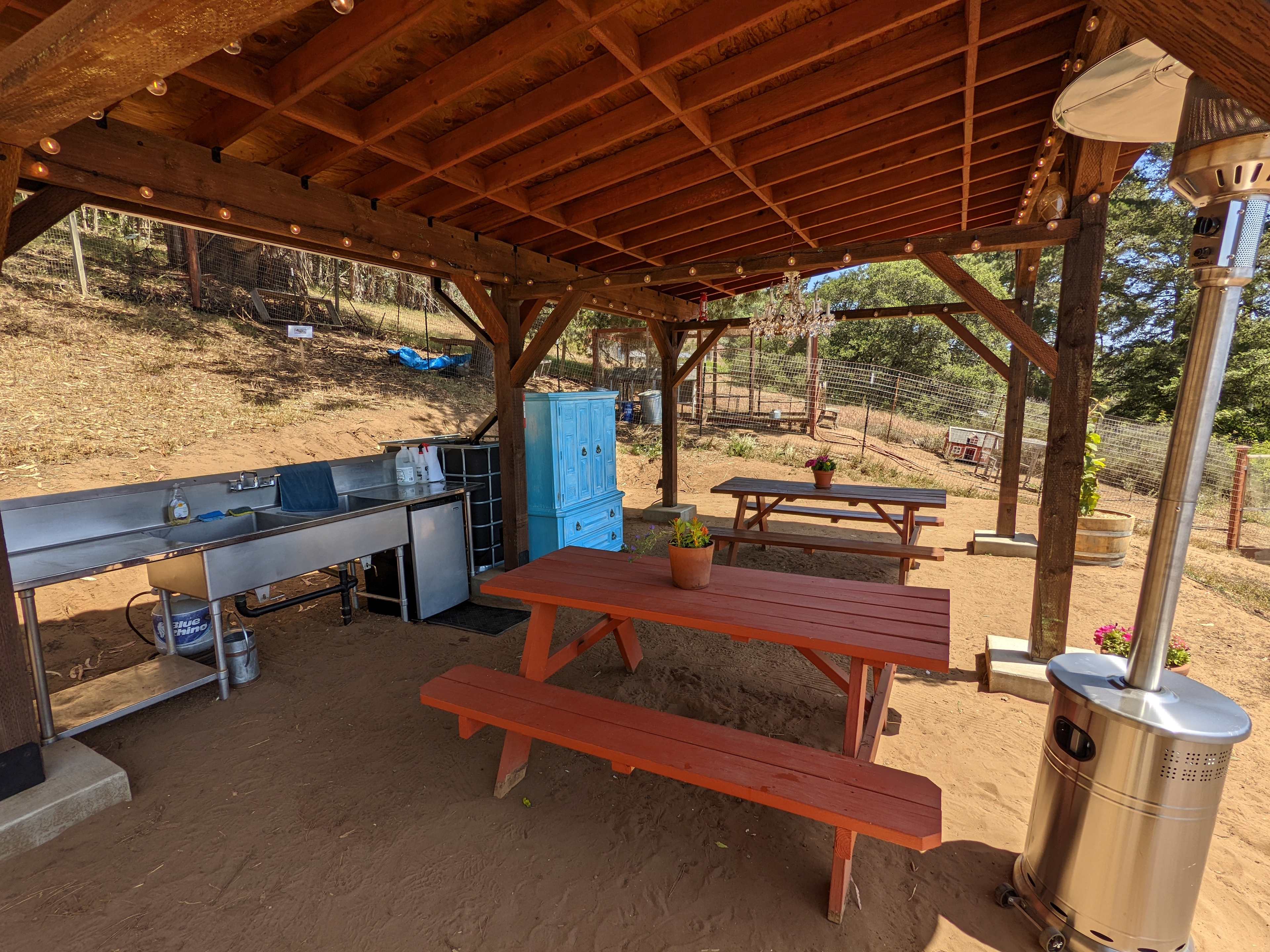 Detailed view of the new Outdoor Kitchen Pavilion!