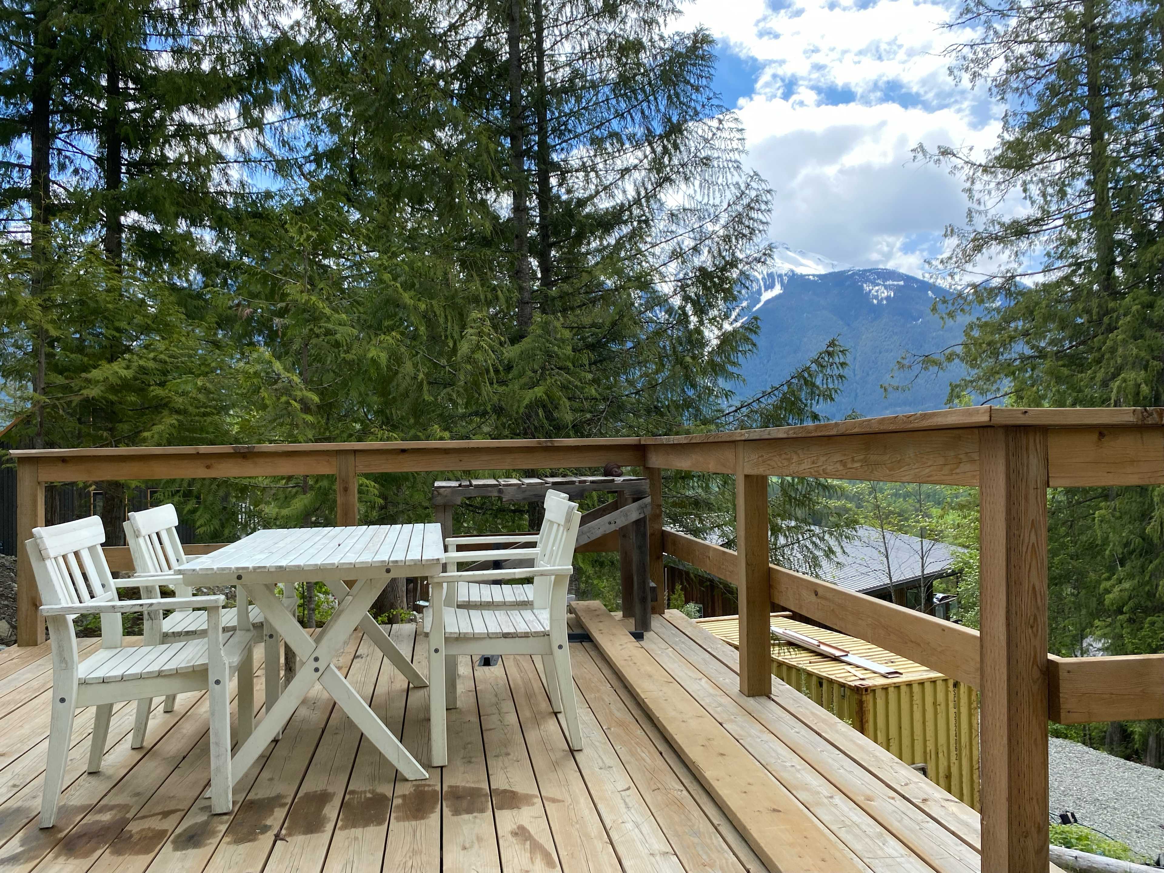 Large private deck for your tent