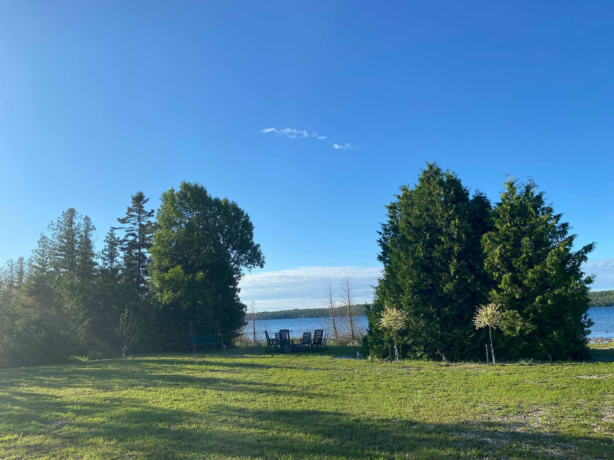 Cleared open area for campers to park