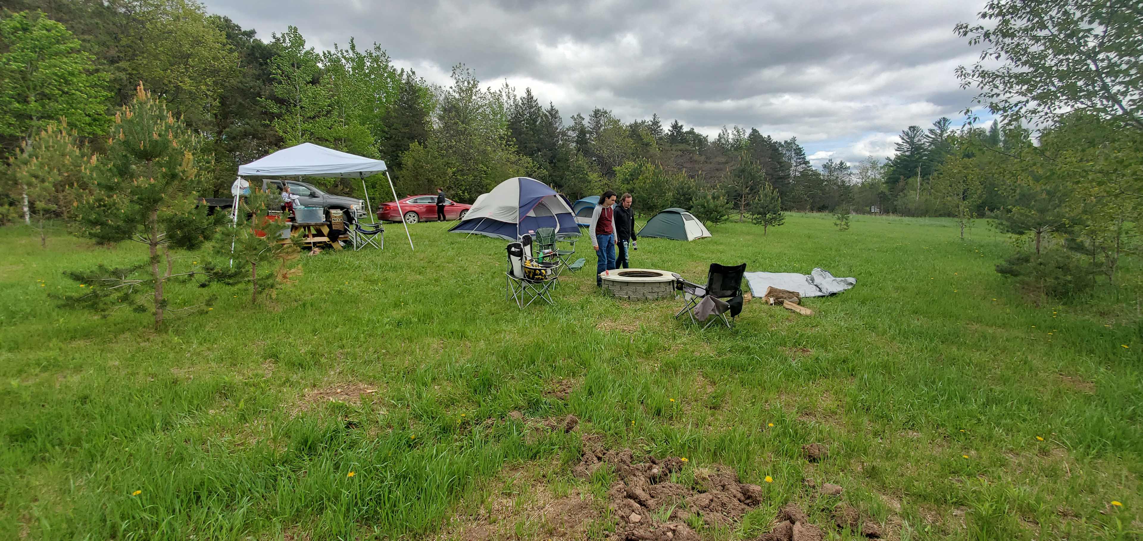 View of the campsite looking South