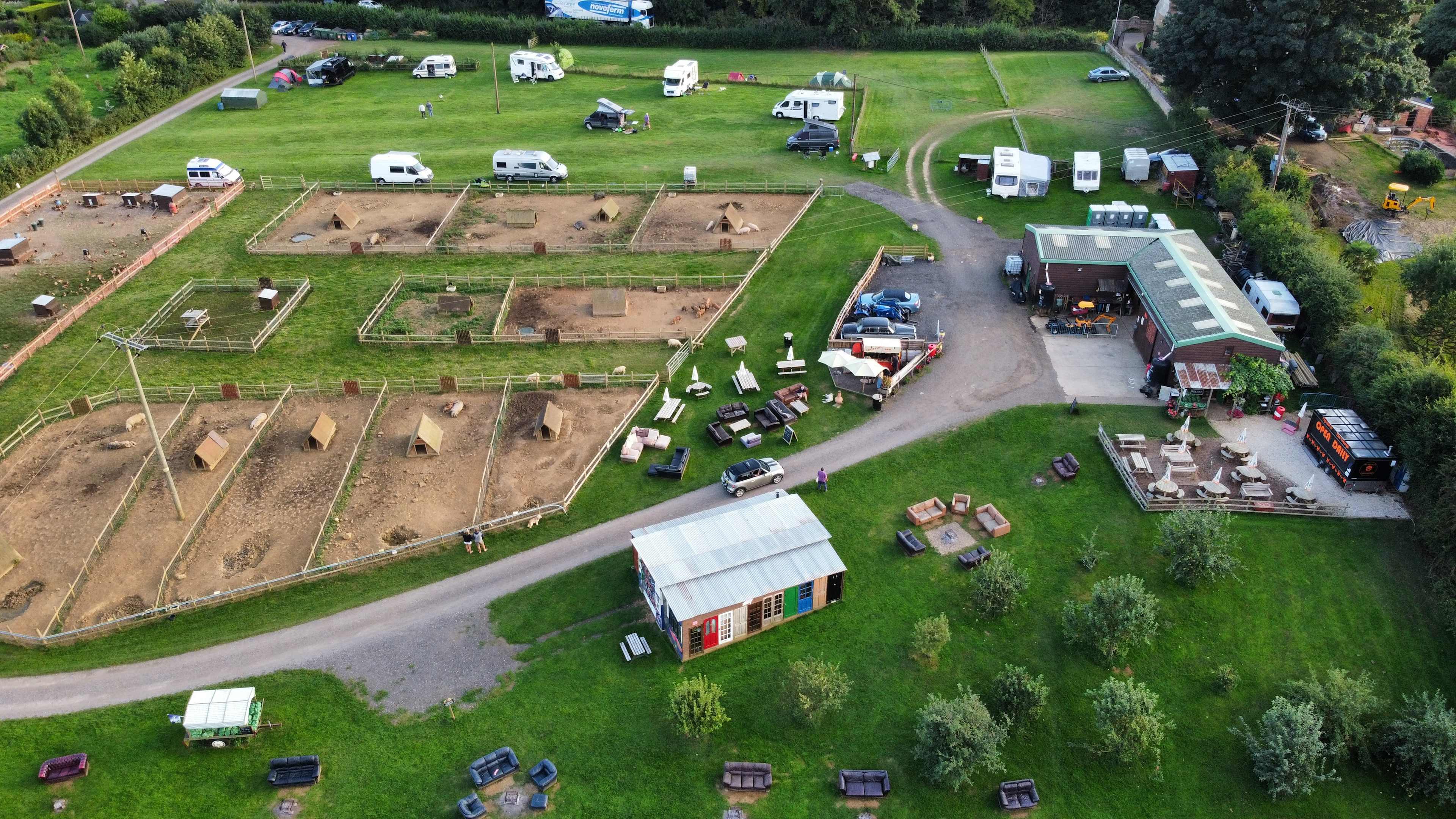 The Pig Place from way up high! 