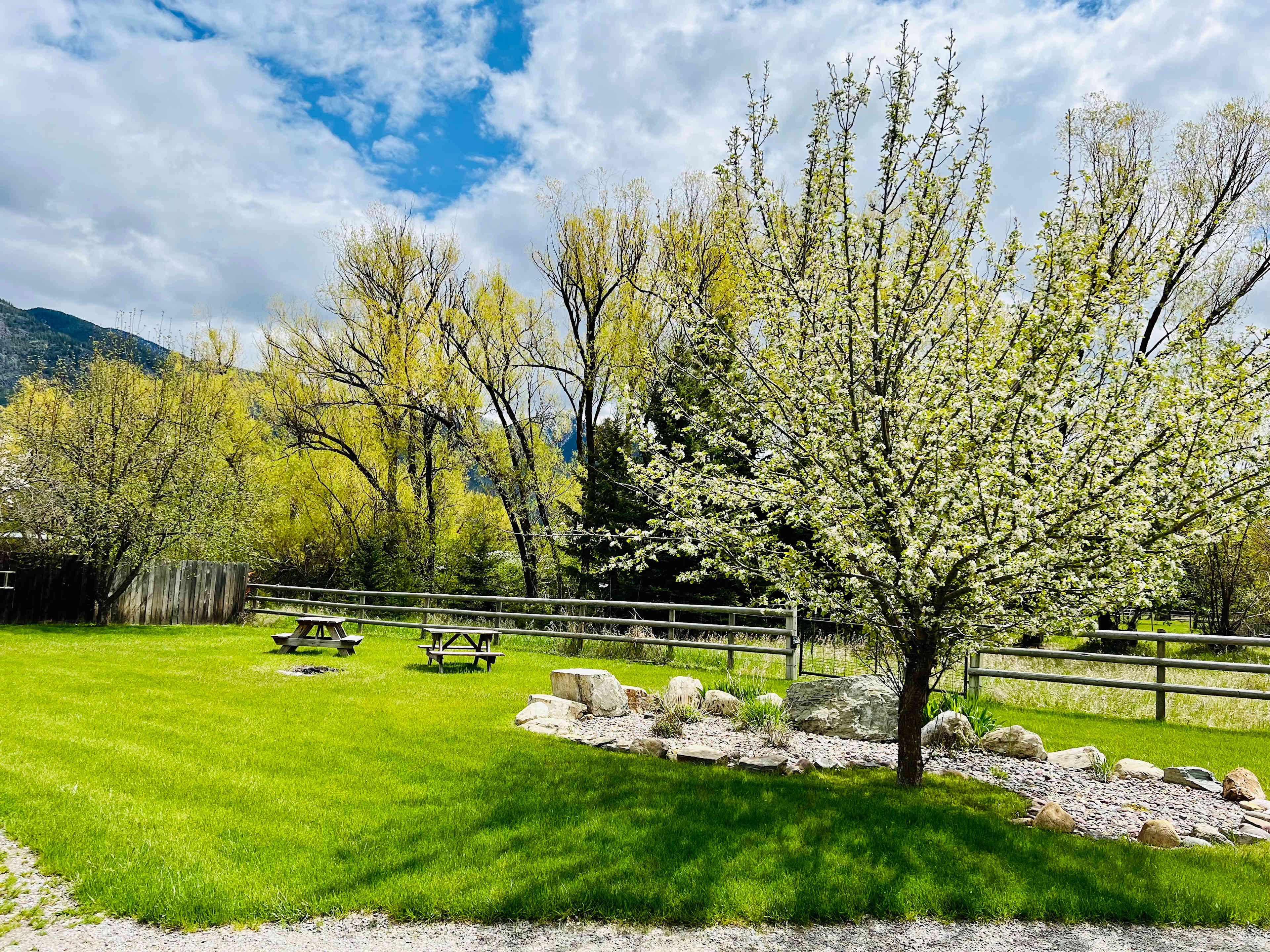 Bask in the sun at the community firepit and picnic tables