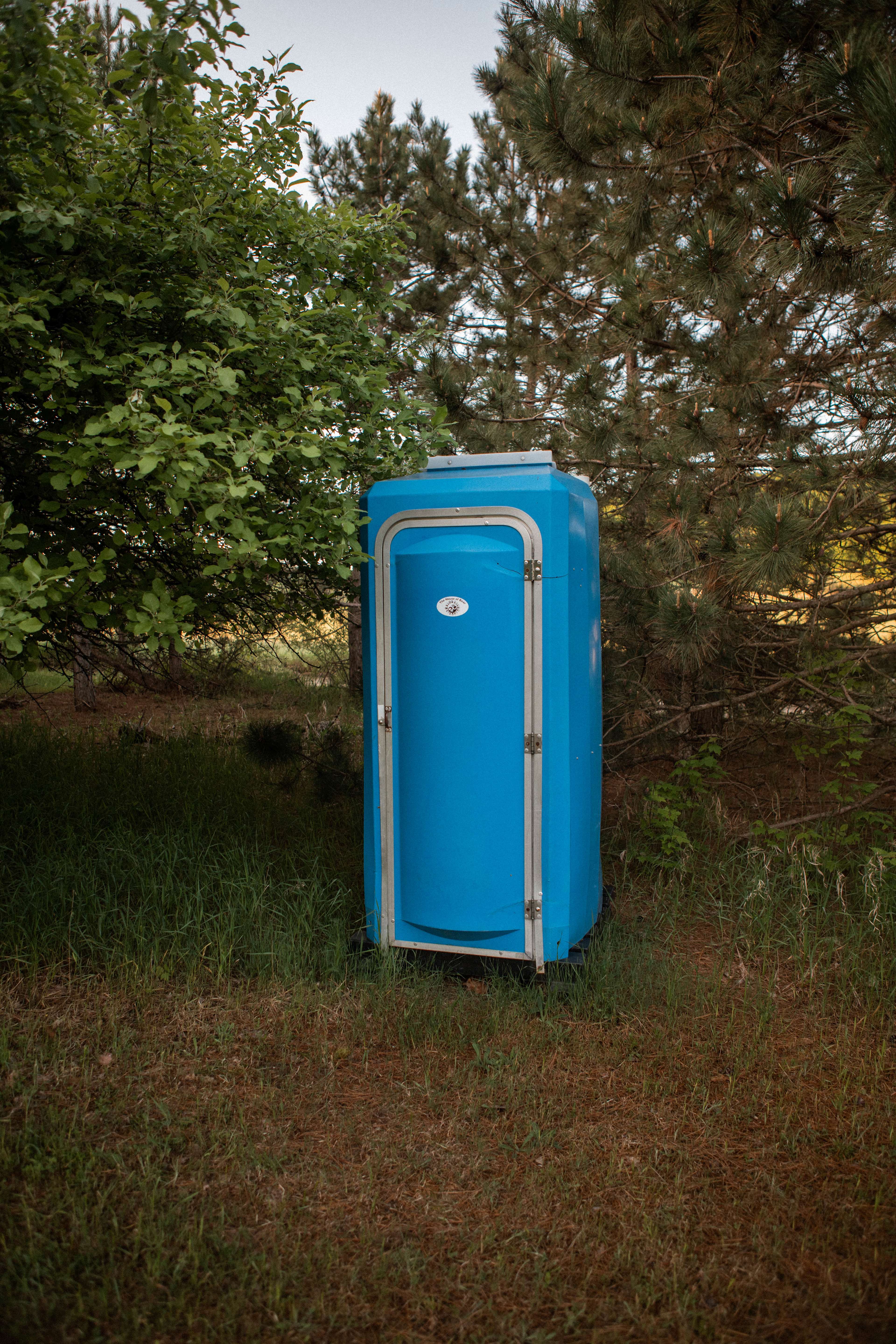 Tucked off to the side was a clean outhouse!