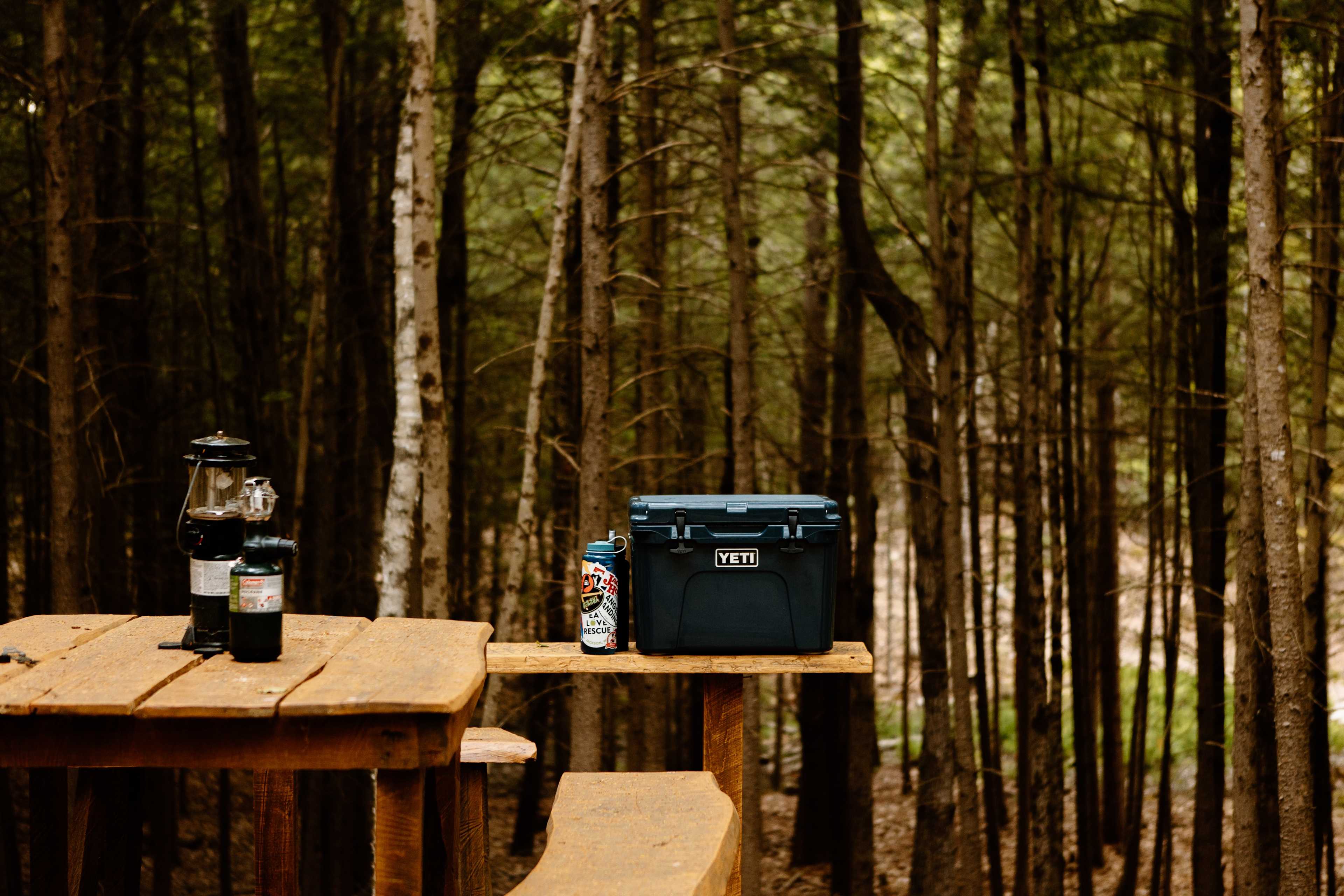 a high bar to set camping supplies!