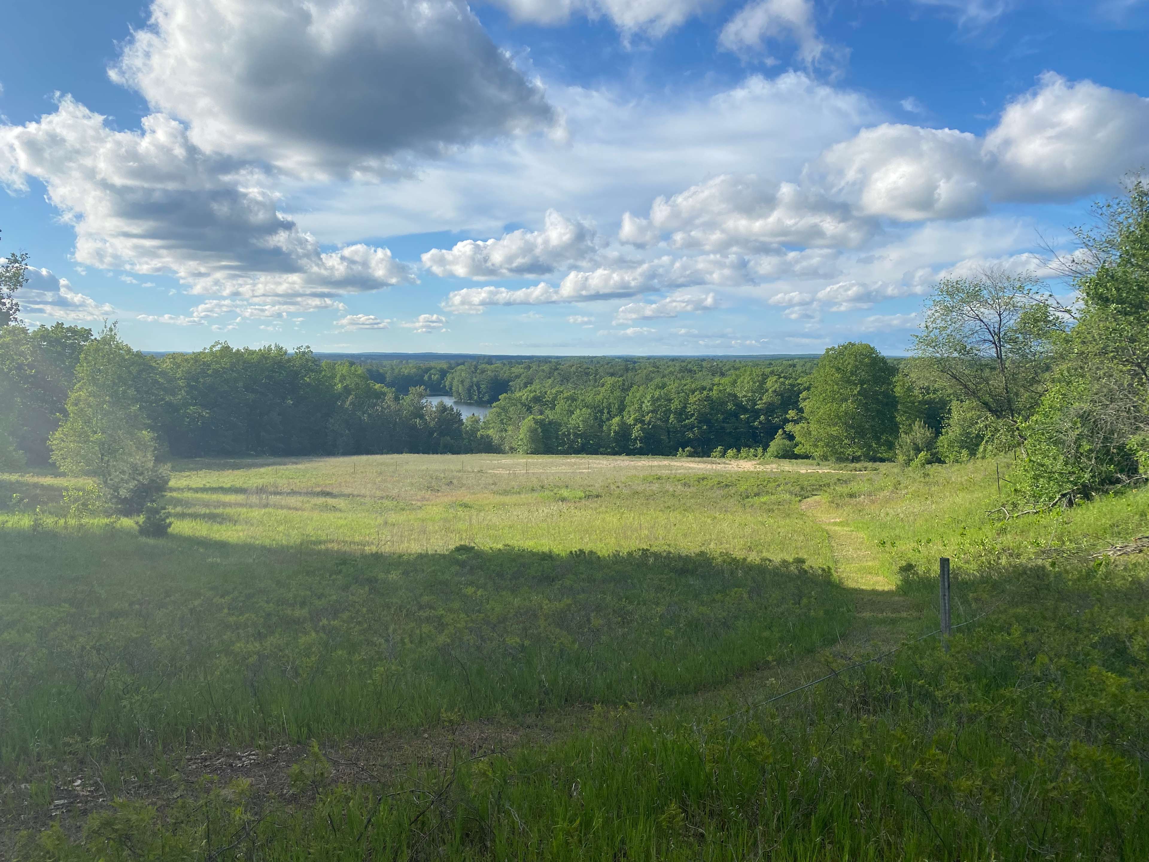 Field and path adjacent to campsite