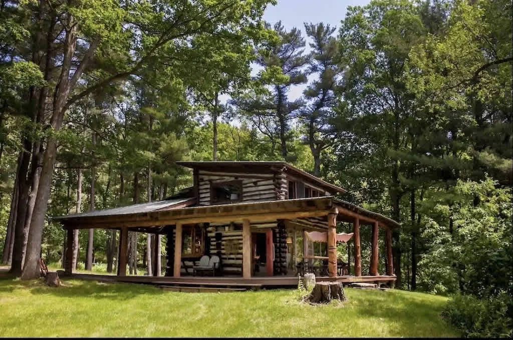 The CABIN... Built from the trees in the forest!