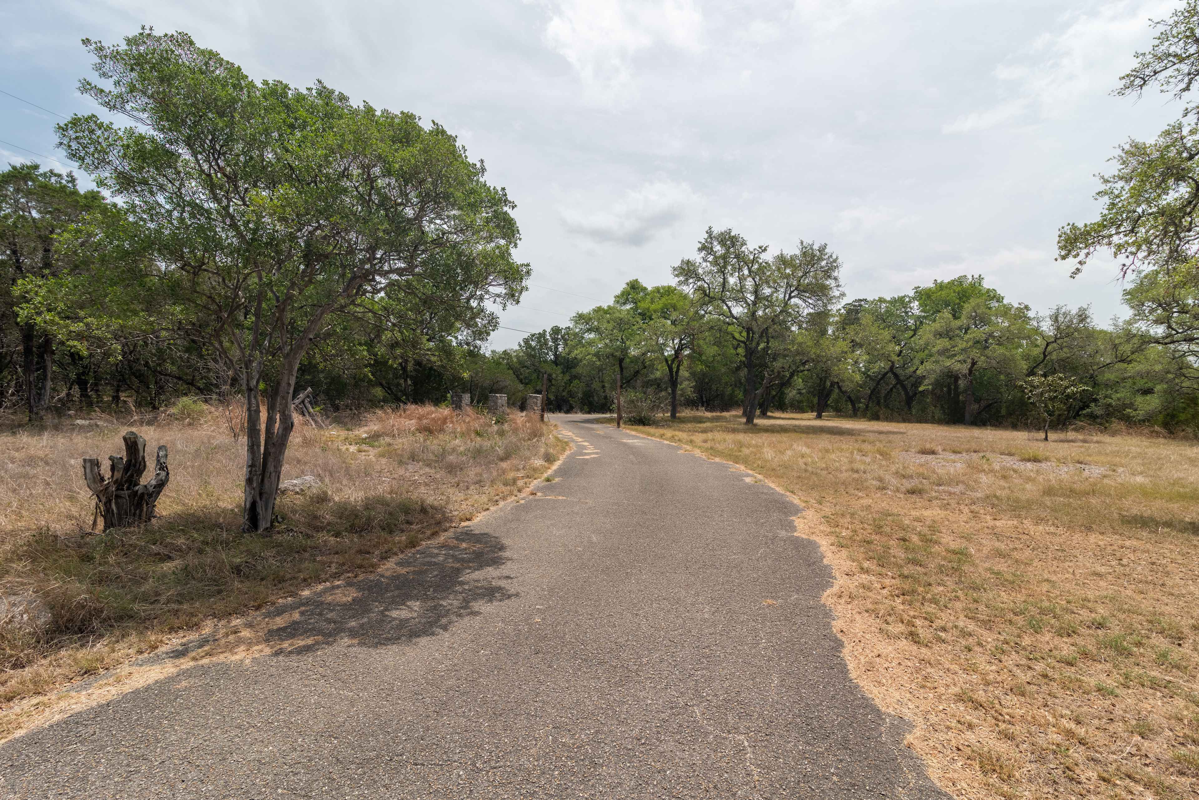 This view looks out to the entrance of the property.