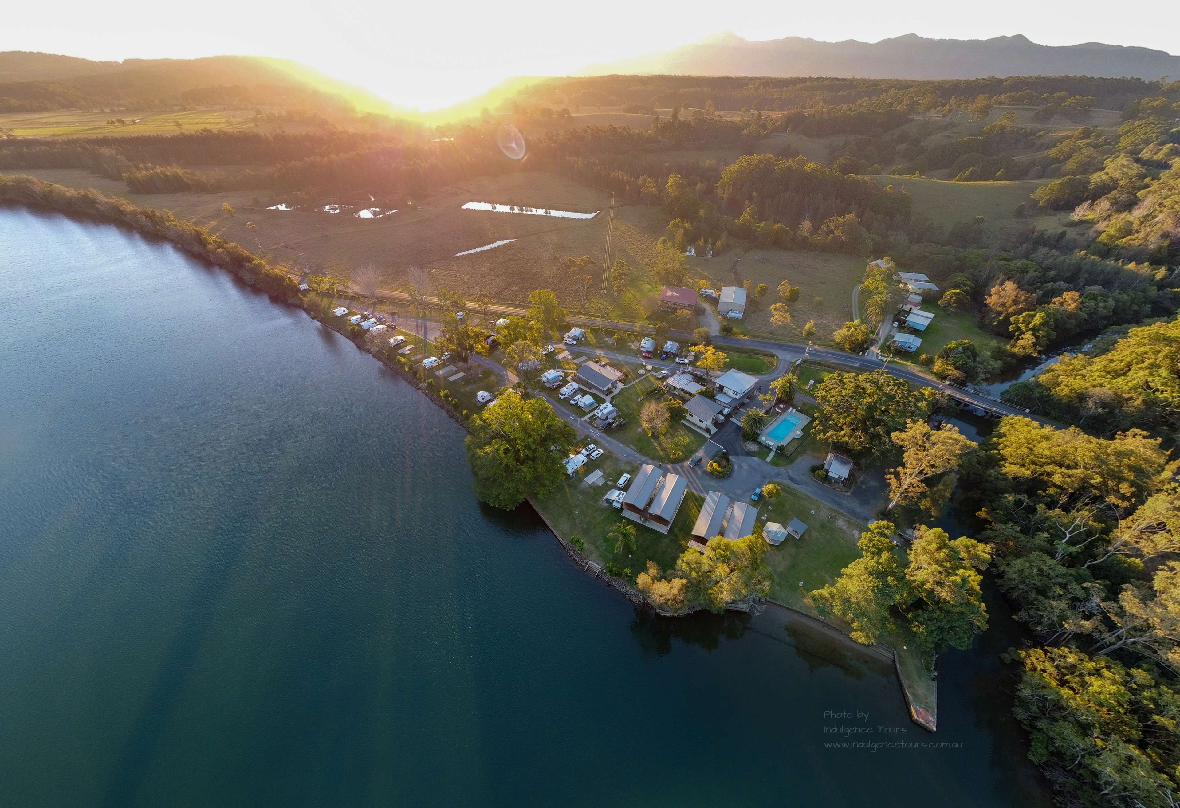 An aerial shot of our park