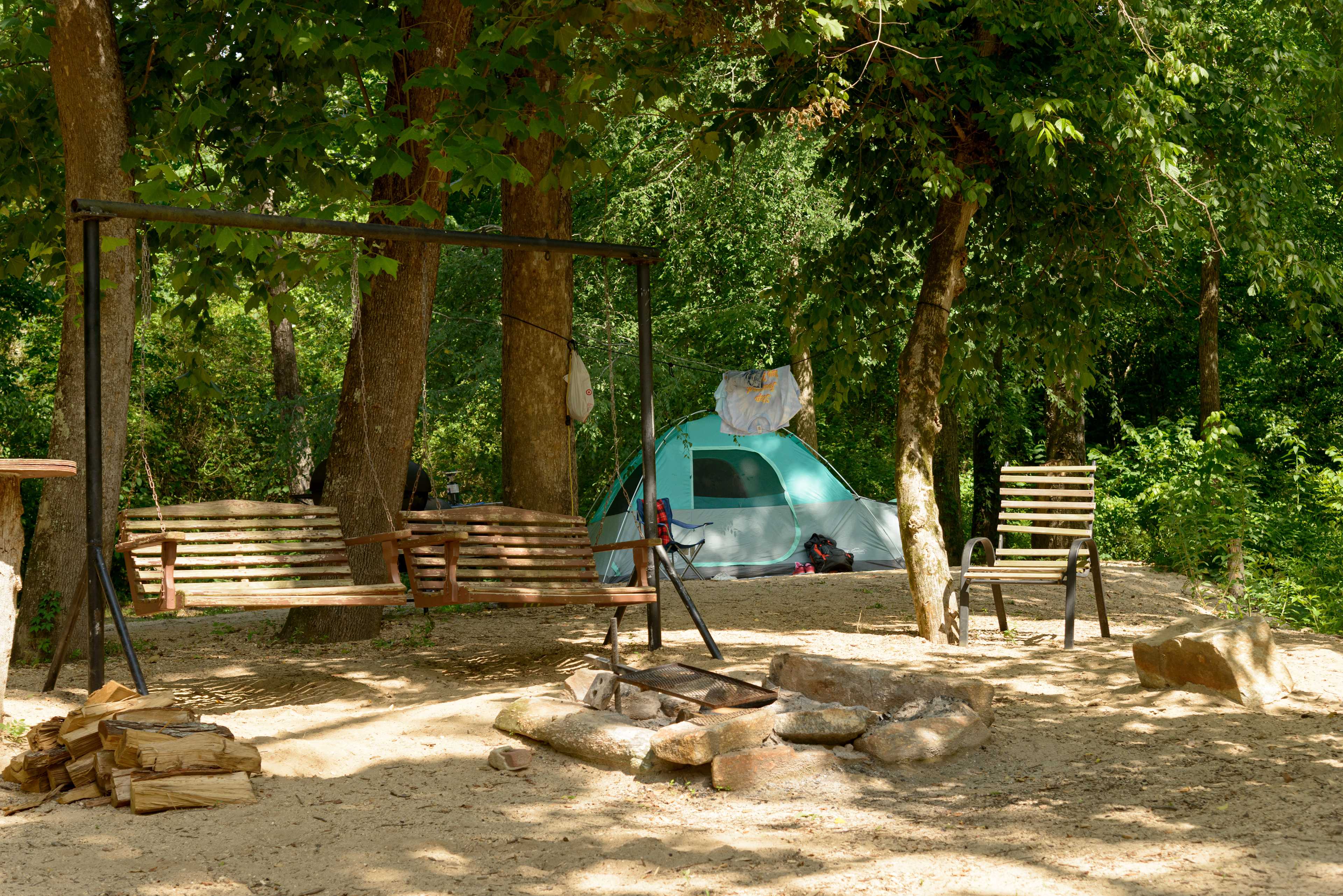Waterfall camping close to CLT