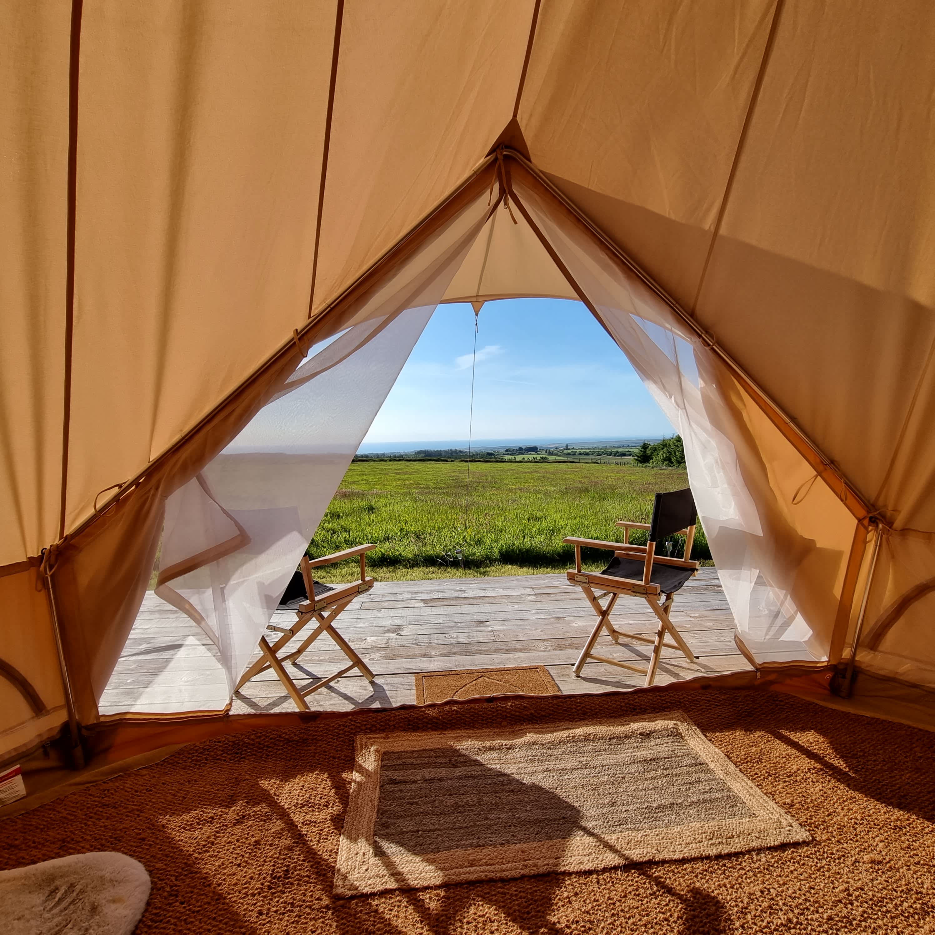 Bell tent with a view