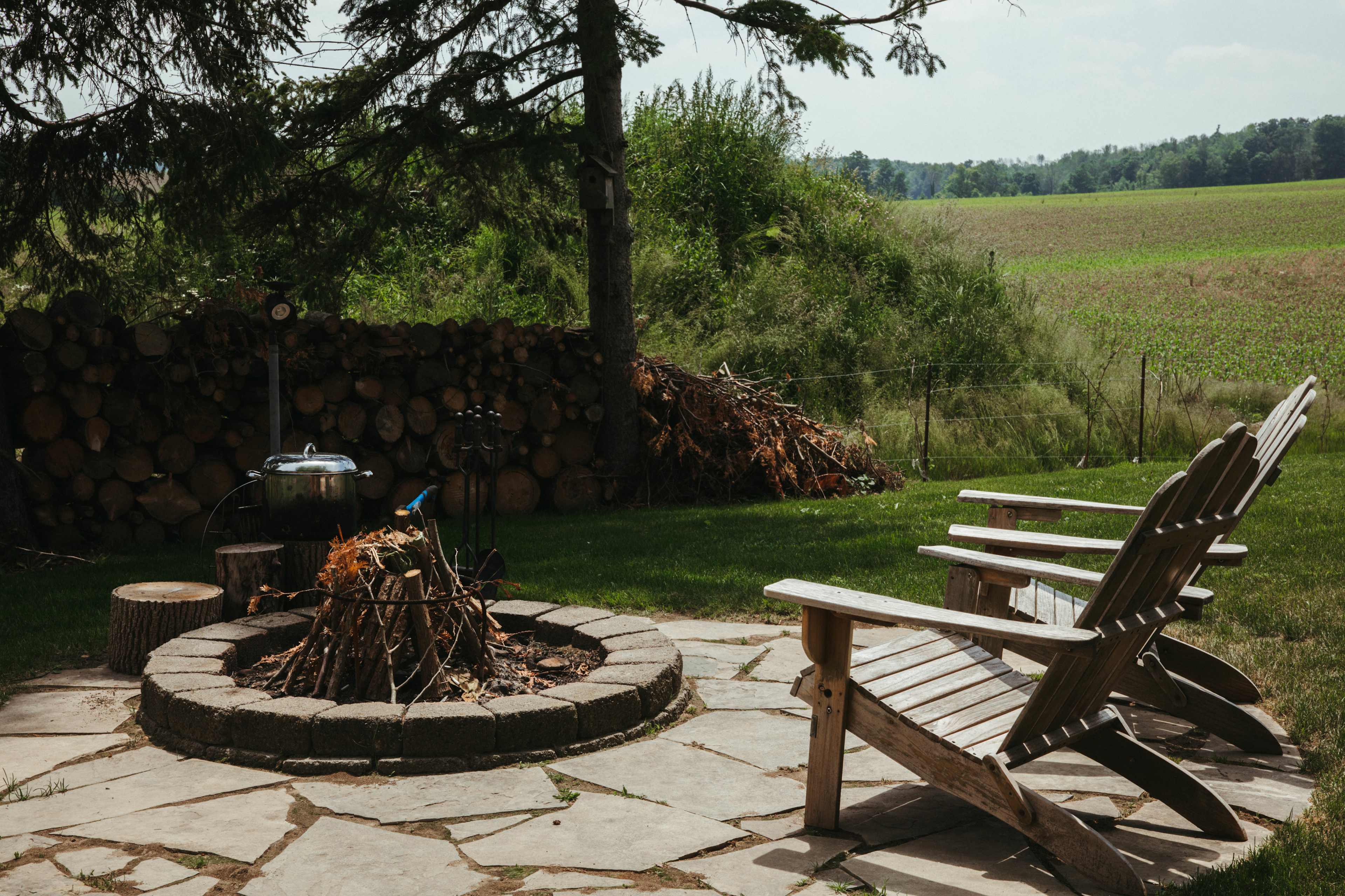 A fire pit fit for a large group!