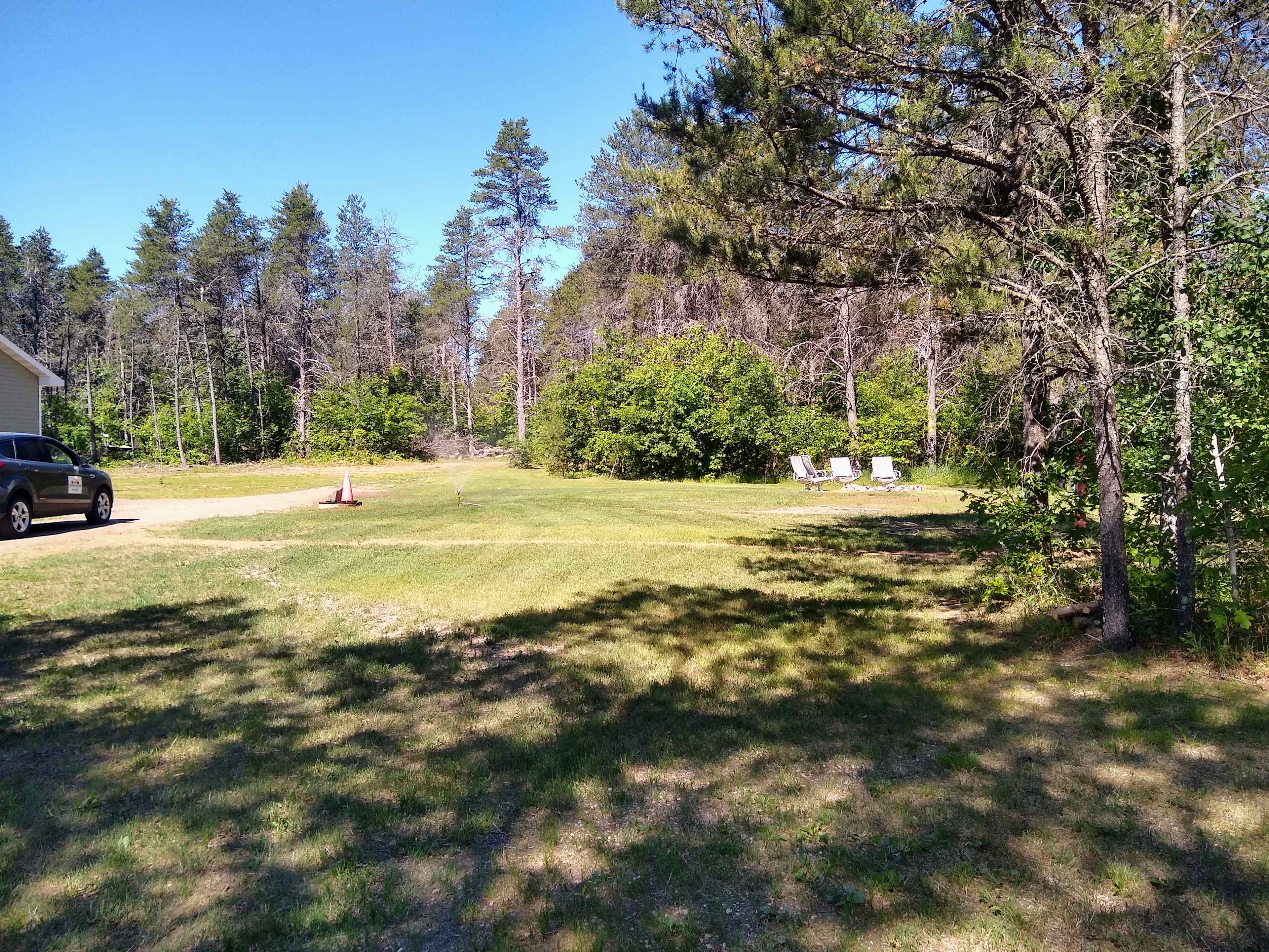 view standing in front of the campsite looking toward the back