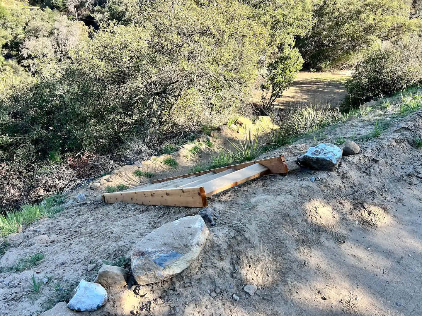 Stairs to campsite