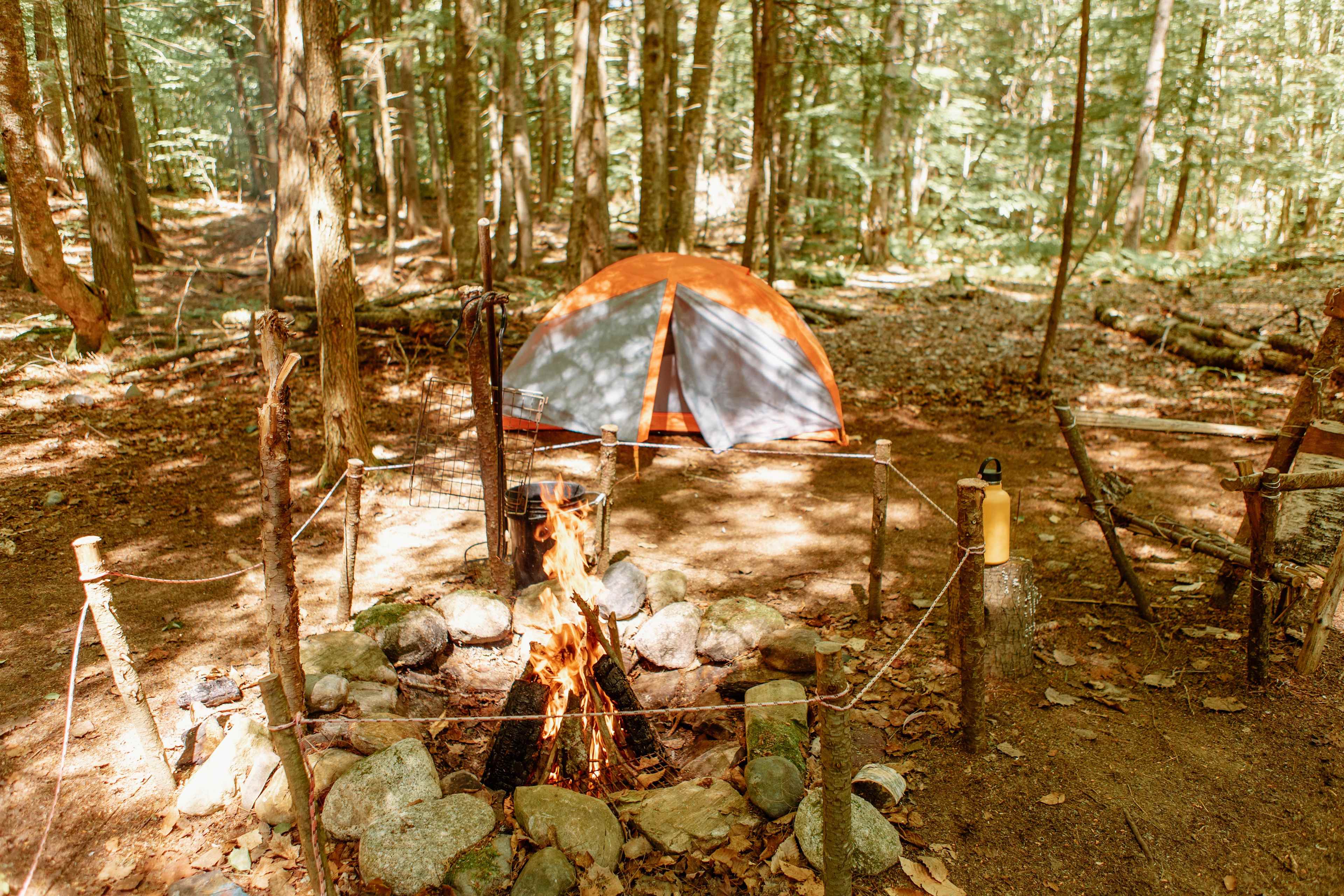 Nice fire ring near a good spot for a tent 