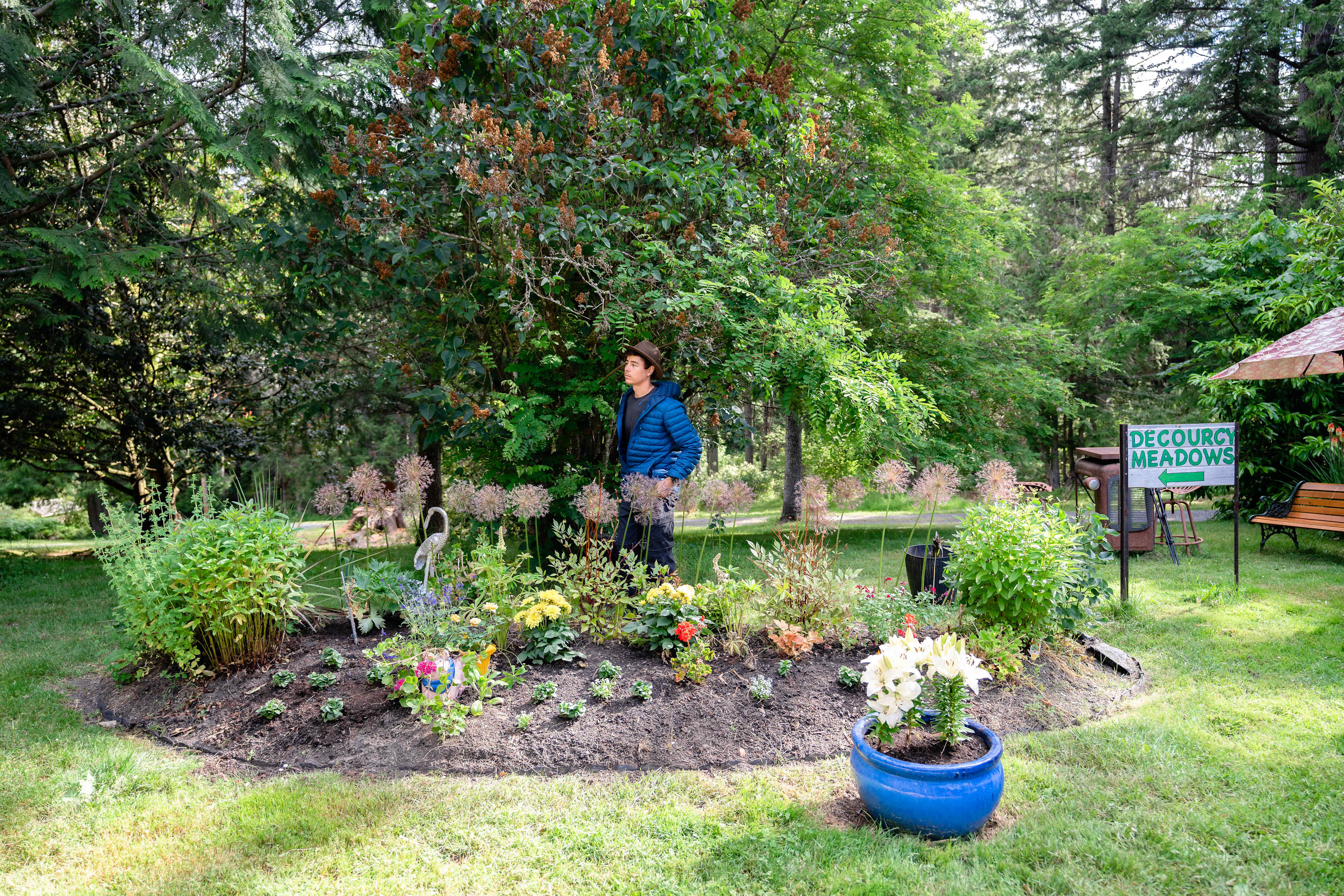Rod and Joyce have a beautiful garden at the front end of the property