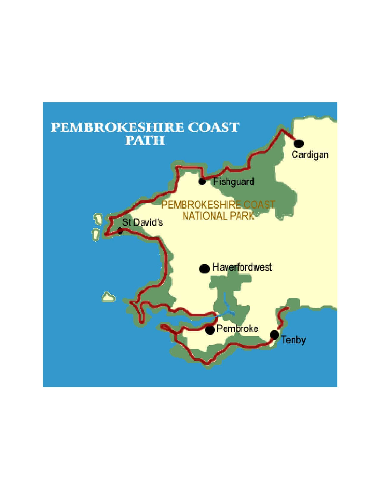 Map of Pembrokeshire