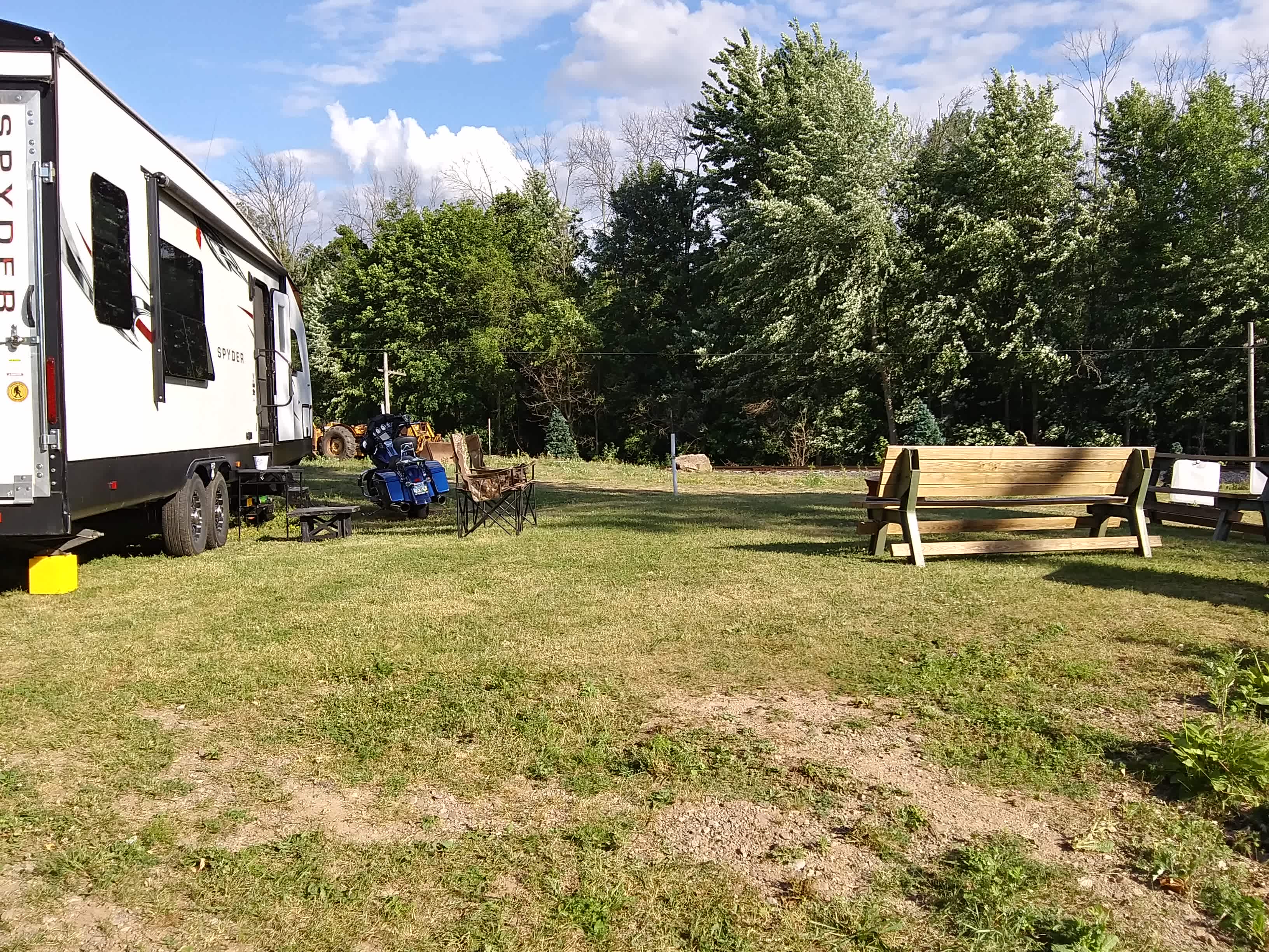 Camper in campsite #2 looking south.
