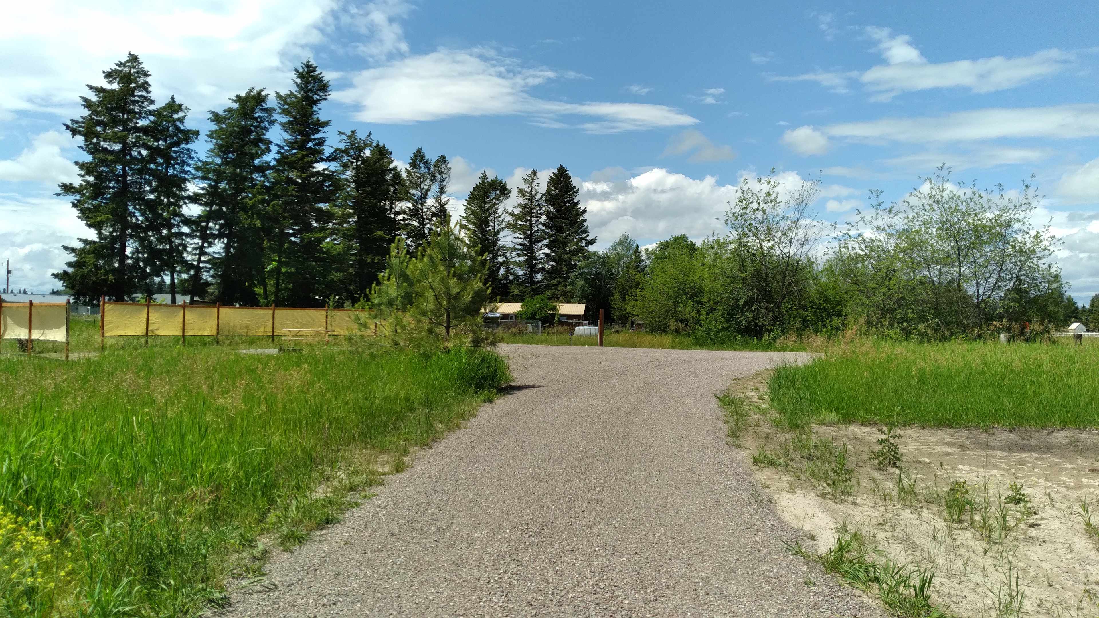 Looking west up to the campsite.