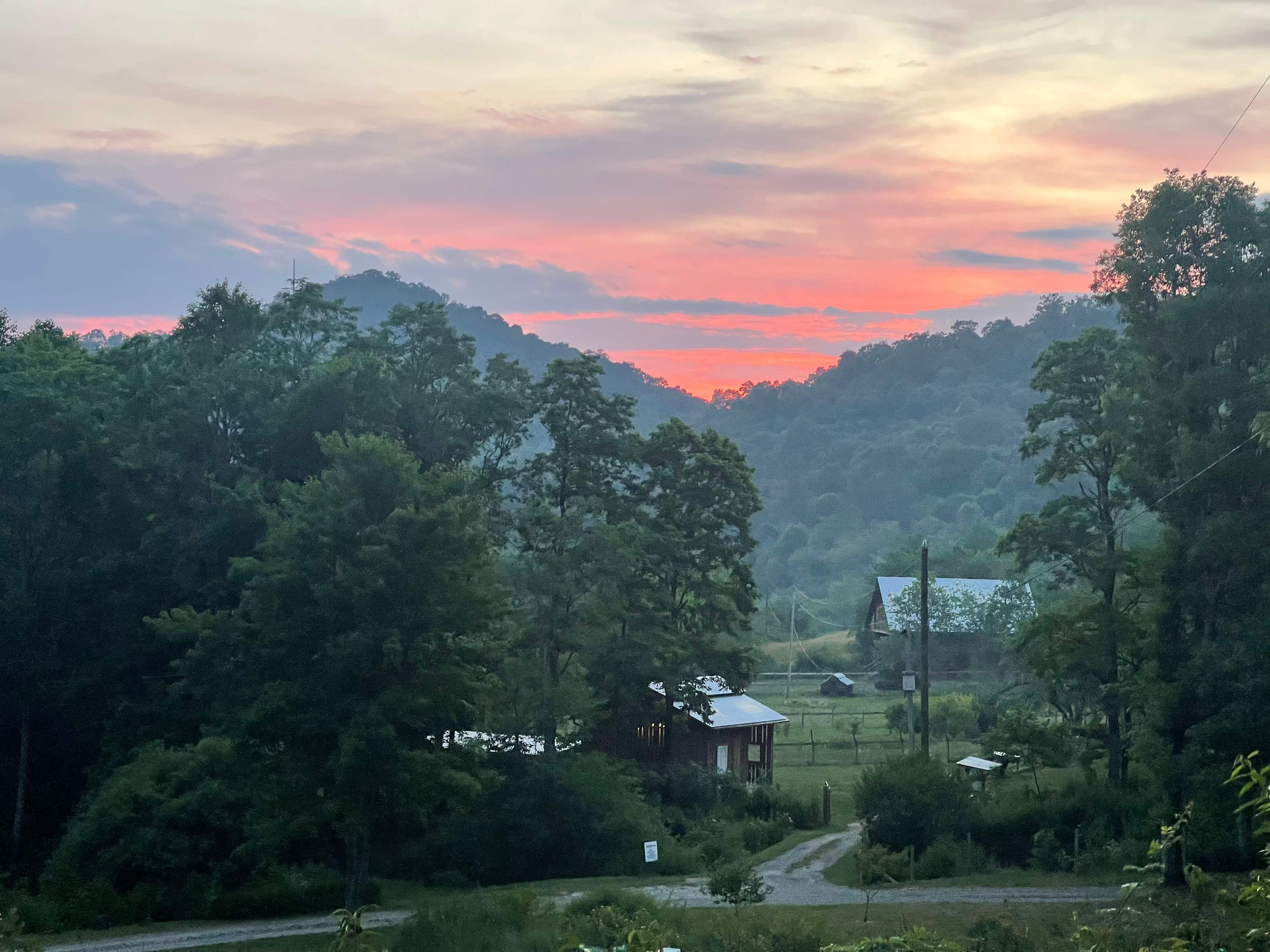 Sunset from the site 