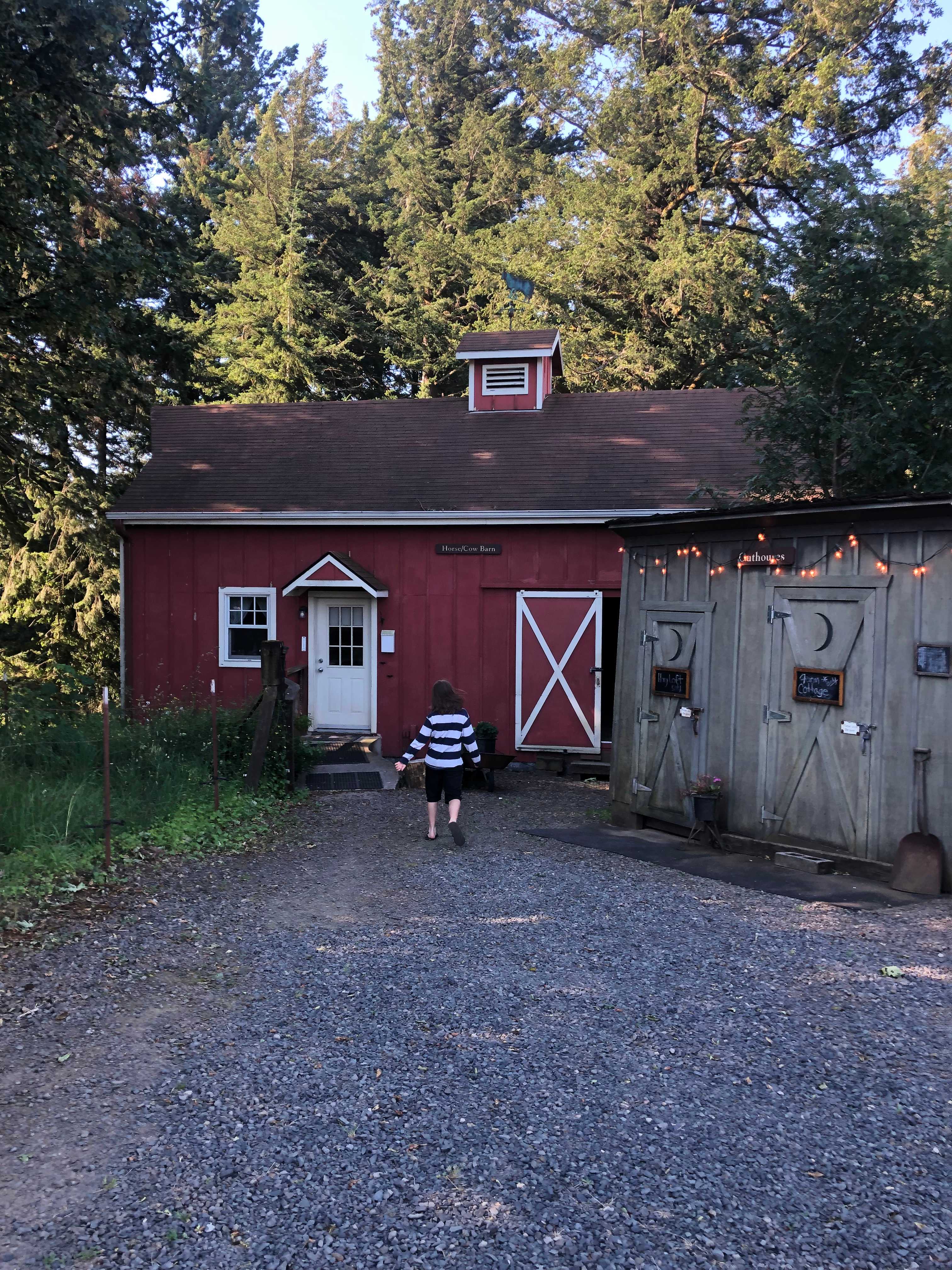 Heading to the hayloft after dinner 